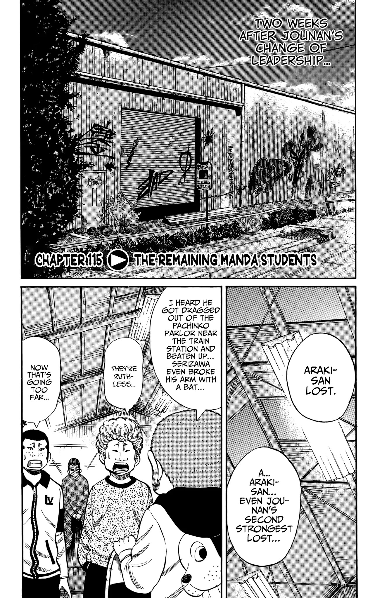 Nanba MG5 Chapter 115 page 1 - Chapter 115: The remaining Manda students