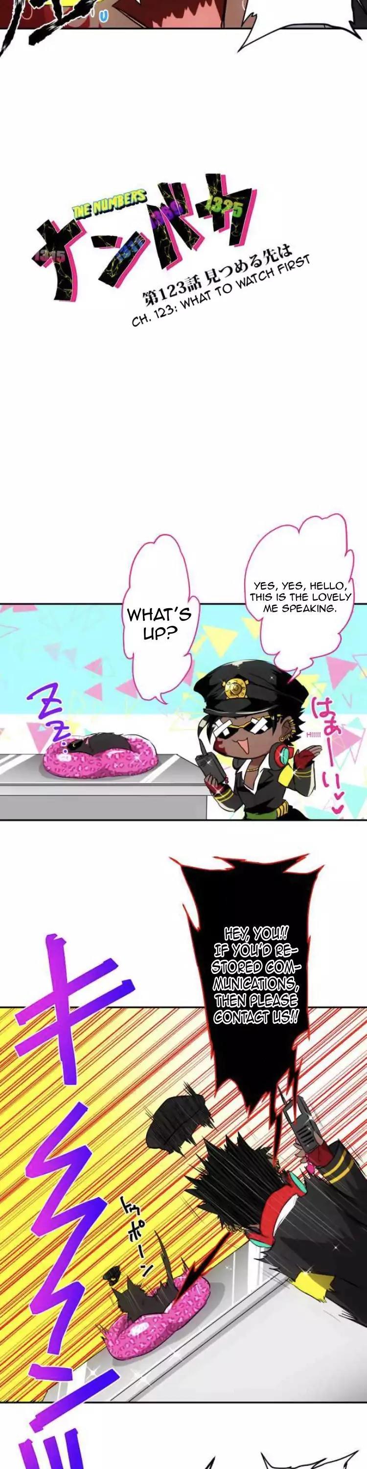 Nanbaka Chapter 123 page 3 - Chapter 123: What to Watch First
