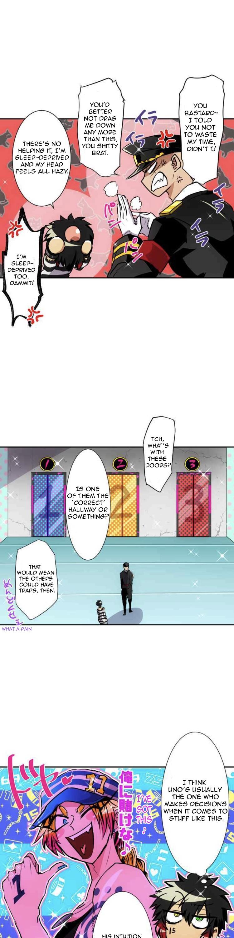 Nanbaka Chapter 163 page 6 - Chapter 163: Hajime and Jyugo's Early-Morning DEAD Race 2