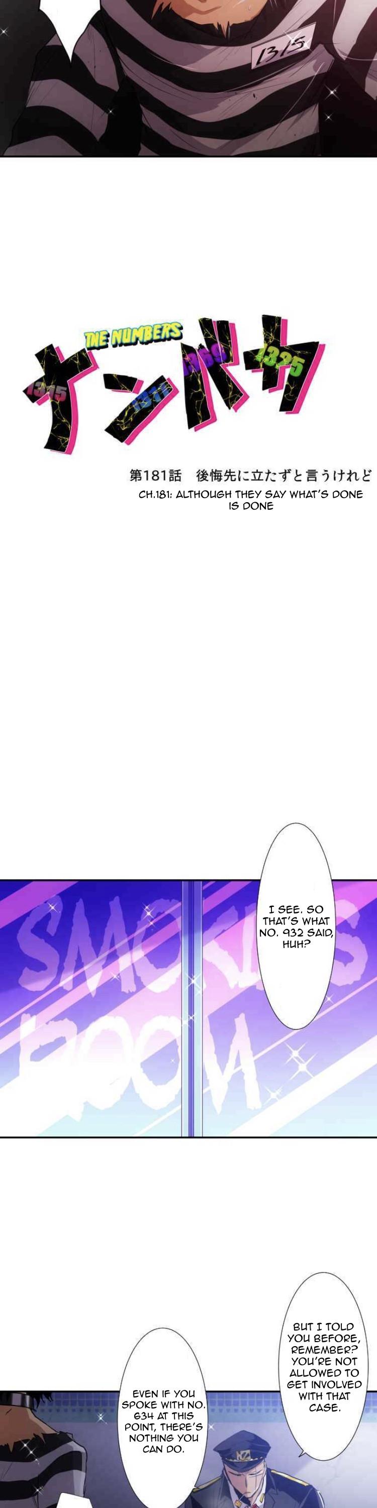 Nanbaka Chapter 181 page 3 - Chapter 181: Although They Say What's Done is Done