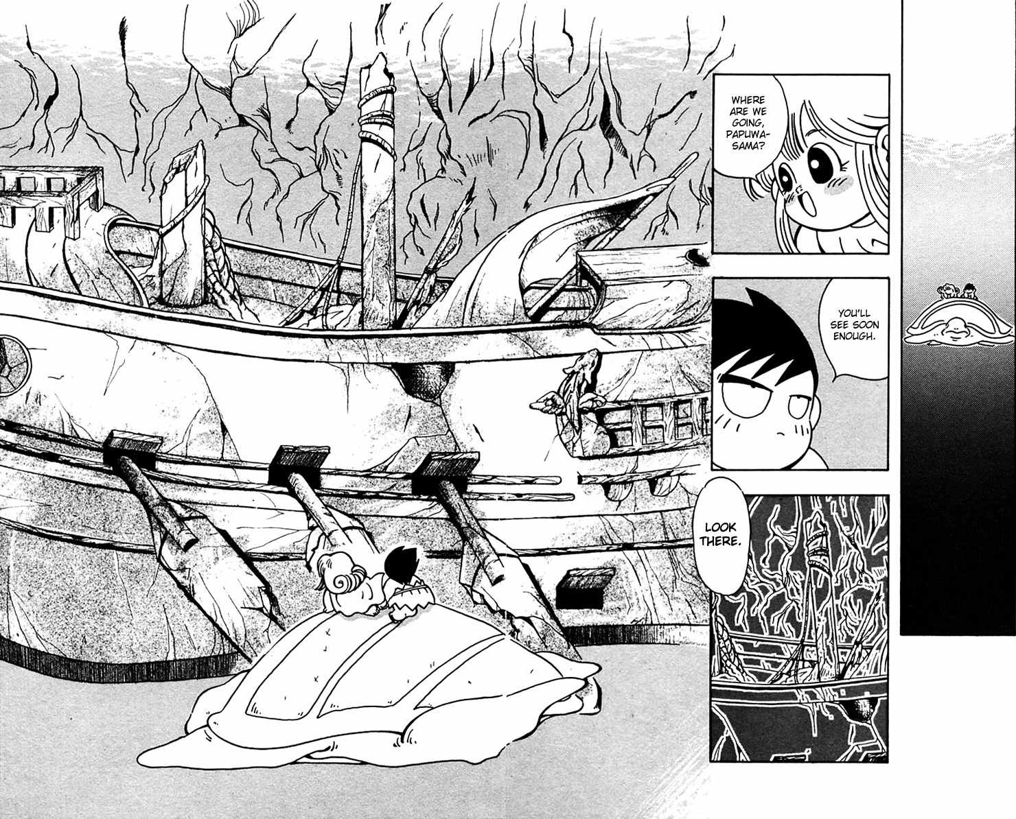 Nangoku Shounen Papuwa-kun Chapter 43 page 25 - Chapter 43: Birthplace At the Bottom of the Sea
