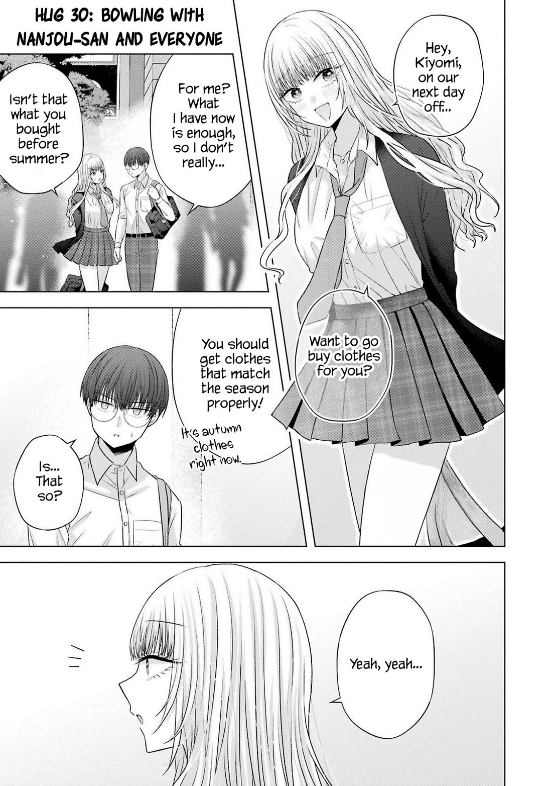 Nanjou-san Wants to Be Held by Me Chapter 30 page 1 - Chapter 30: Bowling with Nanjou-san and everyone