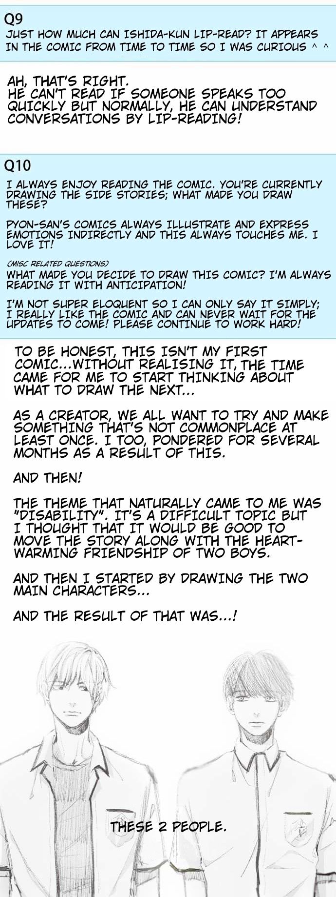 Nanohana Boys Chapter 33.1 page 8 - Chapter 33.1 : Q&A