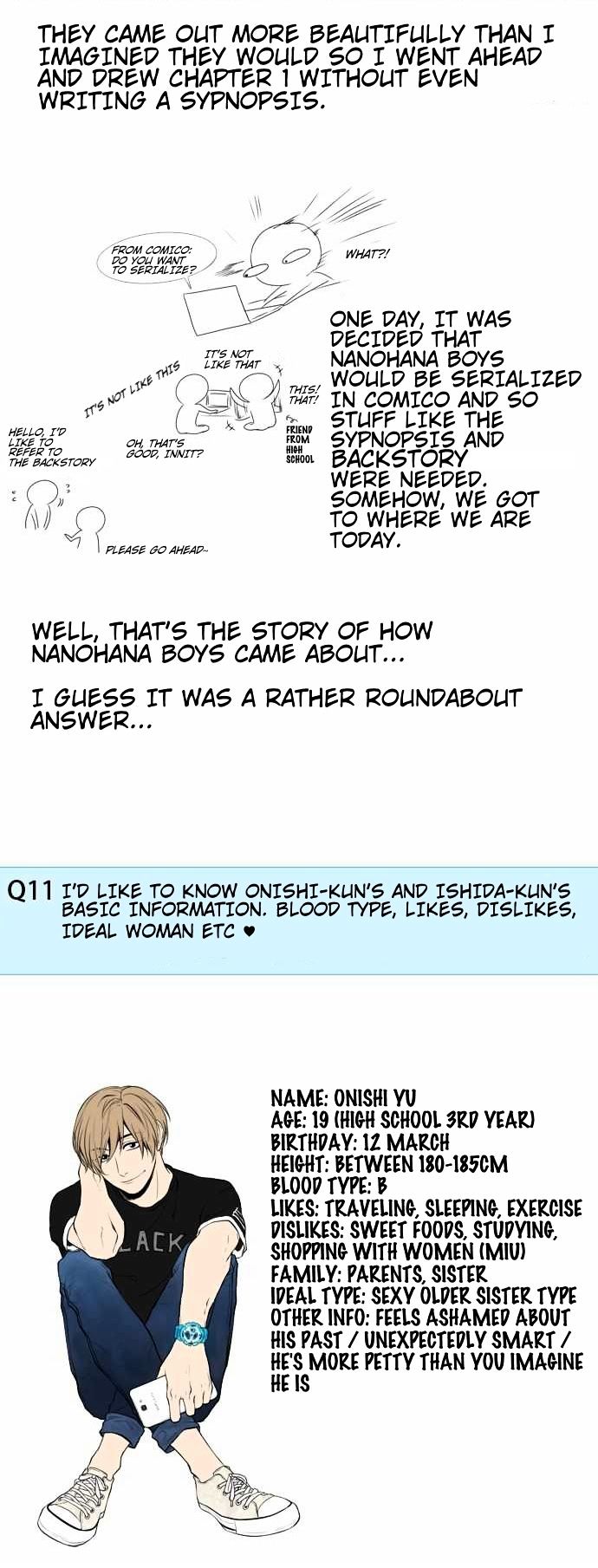 Nanohana Boys Chapter 33.1 page 9 - Chapter 33.1 : Q&A