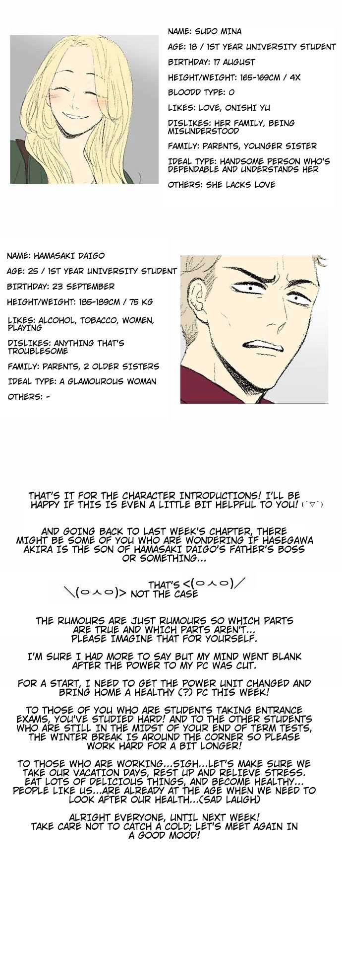 Nanohana Boys Chapter 53.1 page 4 - Chapter 53.1 : Serialization Break + Character Introduction 2