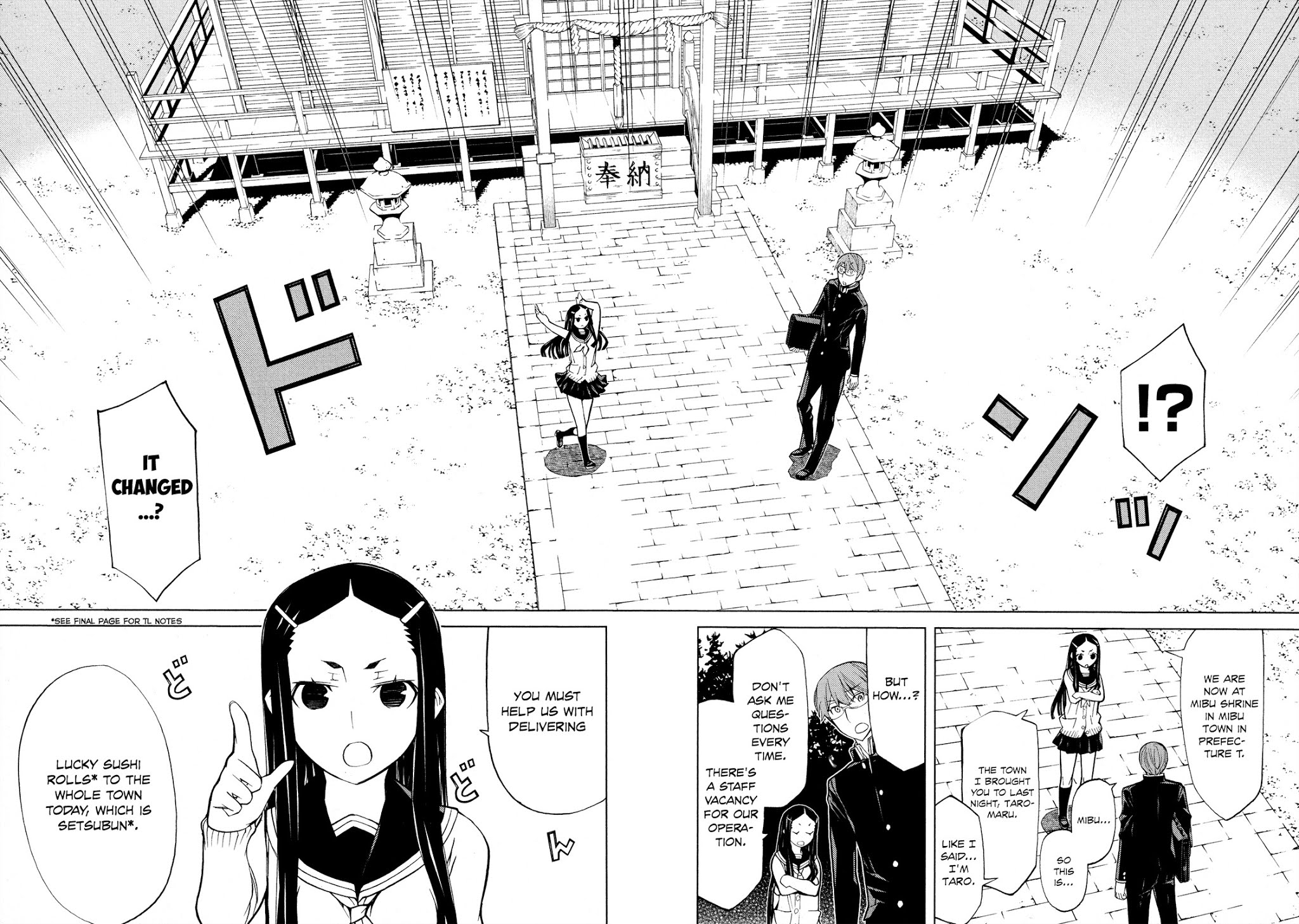 Naqua-den Chapter 2 page 9 - Chapter 2: Nakua Makes Lucky Sushi Rolls