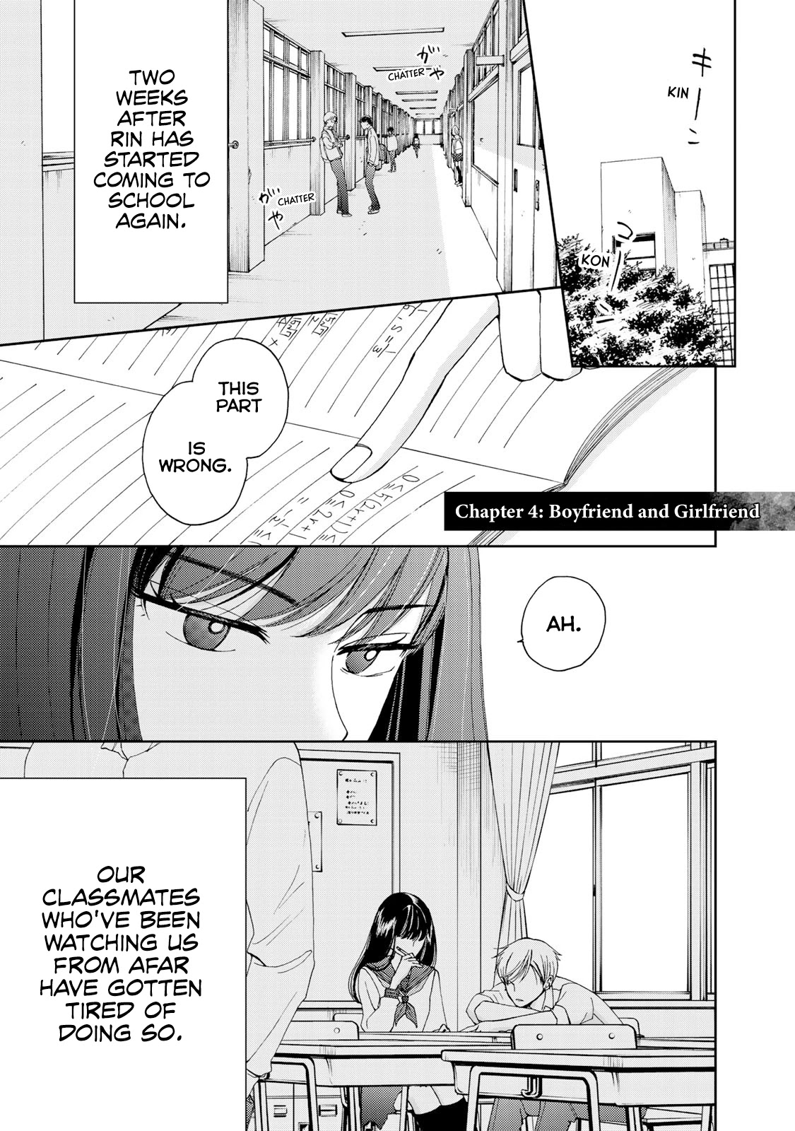 Naraku no Futari Chapter 4 page 1 - Chapter 4: Boyfriend and Girlfriend