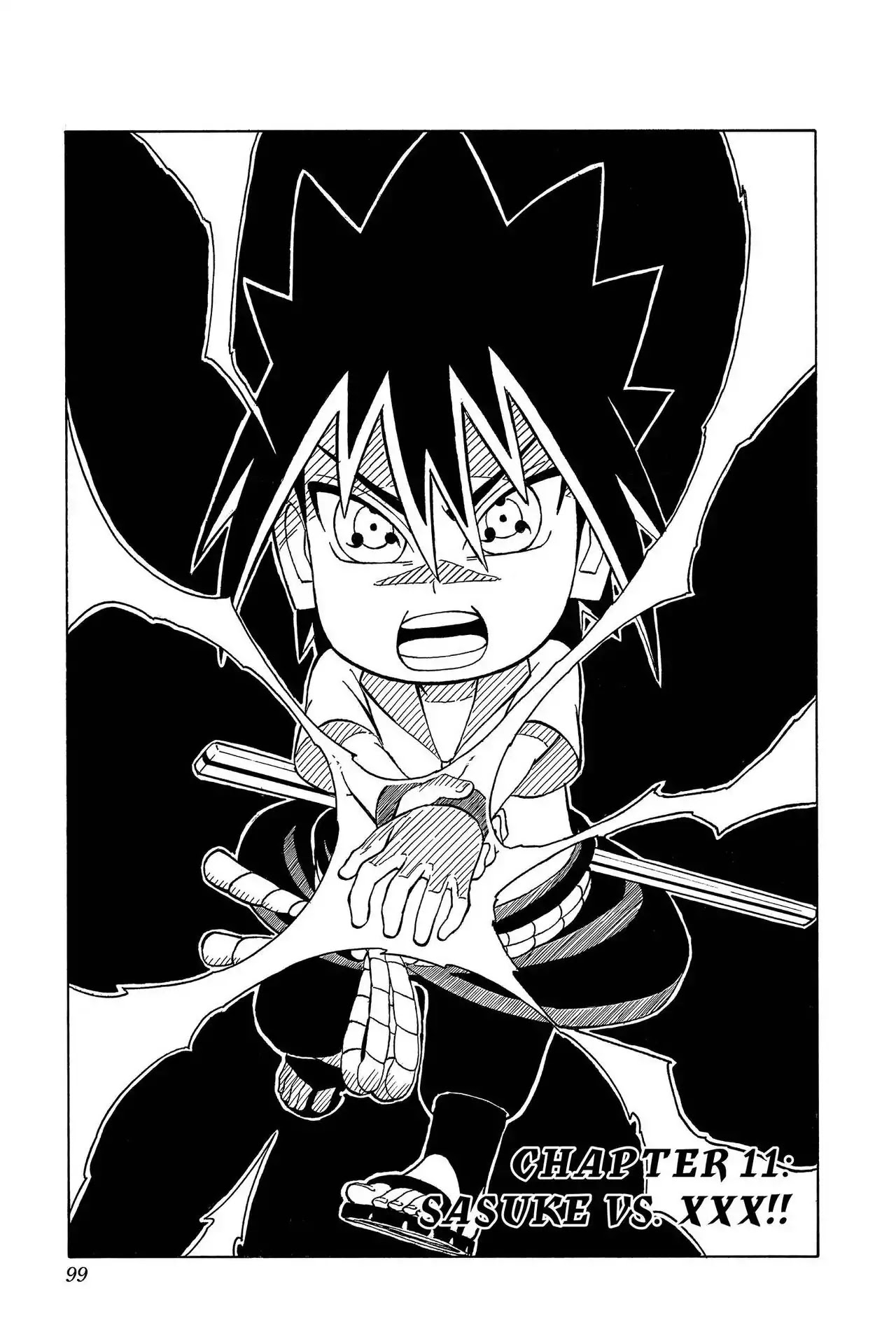 Naruto: Chibi Sasuke's Sharingan Legend Chapter 11 page 1 - Chapter 11: Sasuke VS.XXX!!