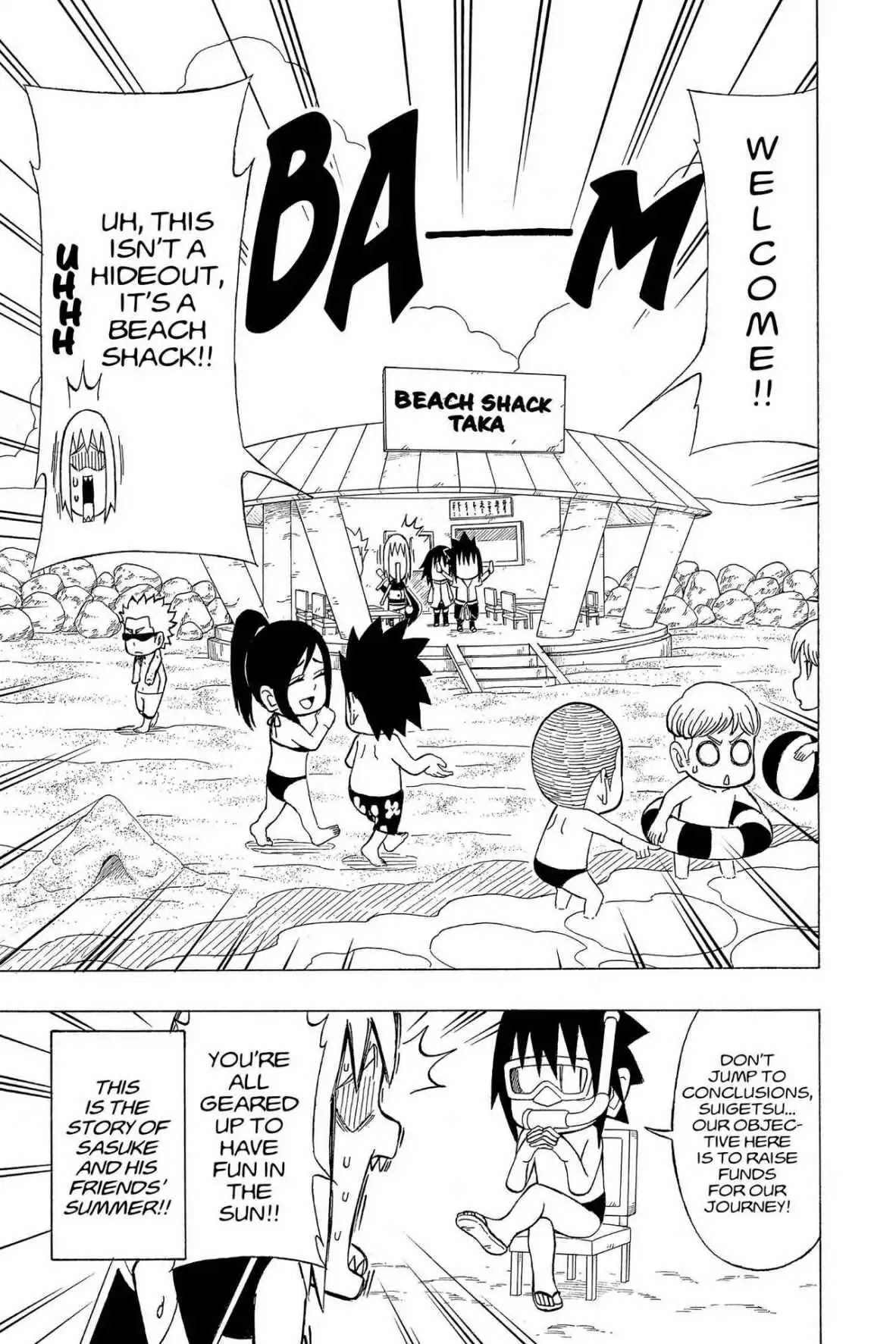 Naruto: Chibi Sasuke's Sharingan Legend Chapter 17 page 3 - Chapter 17: Beach Shack Taka