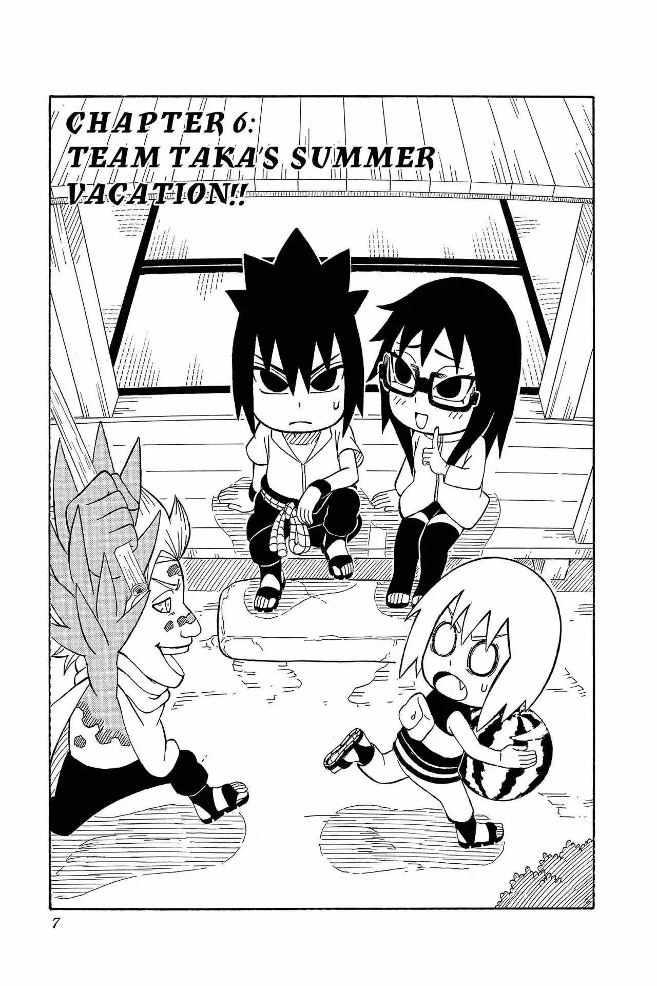 Naruto: Chibi Sasuke's Sharingan Legend Chapter 6 page 7 - Chapter 6: Team Taka's Summer Vacation!!