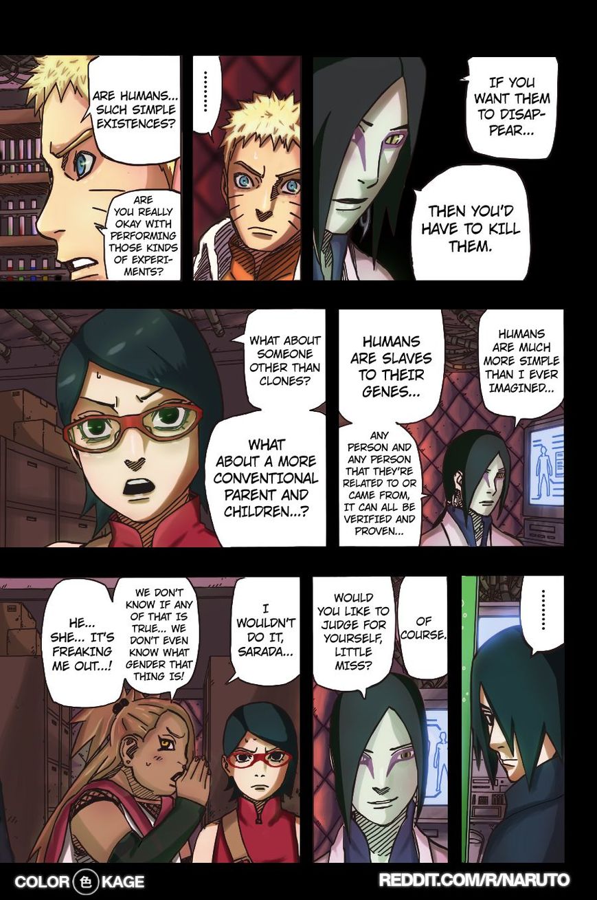 Naruto Gaiden: The Seventh Hokage Chapter 7.1 page 15 - Chapter 7.1 : Genetic Slaves(Full Color Version)