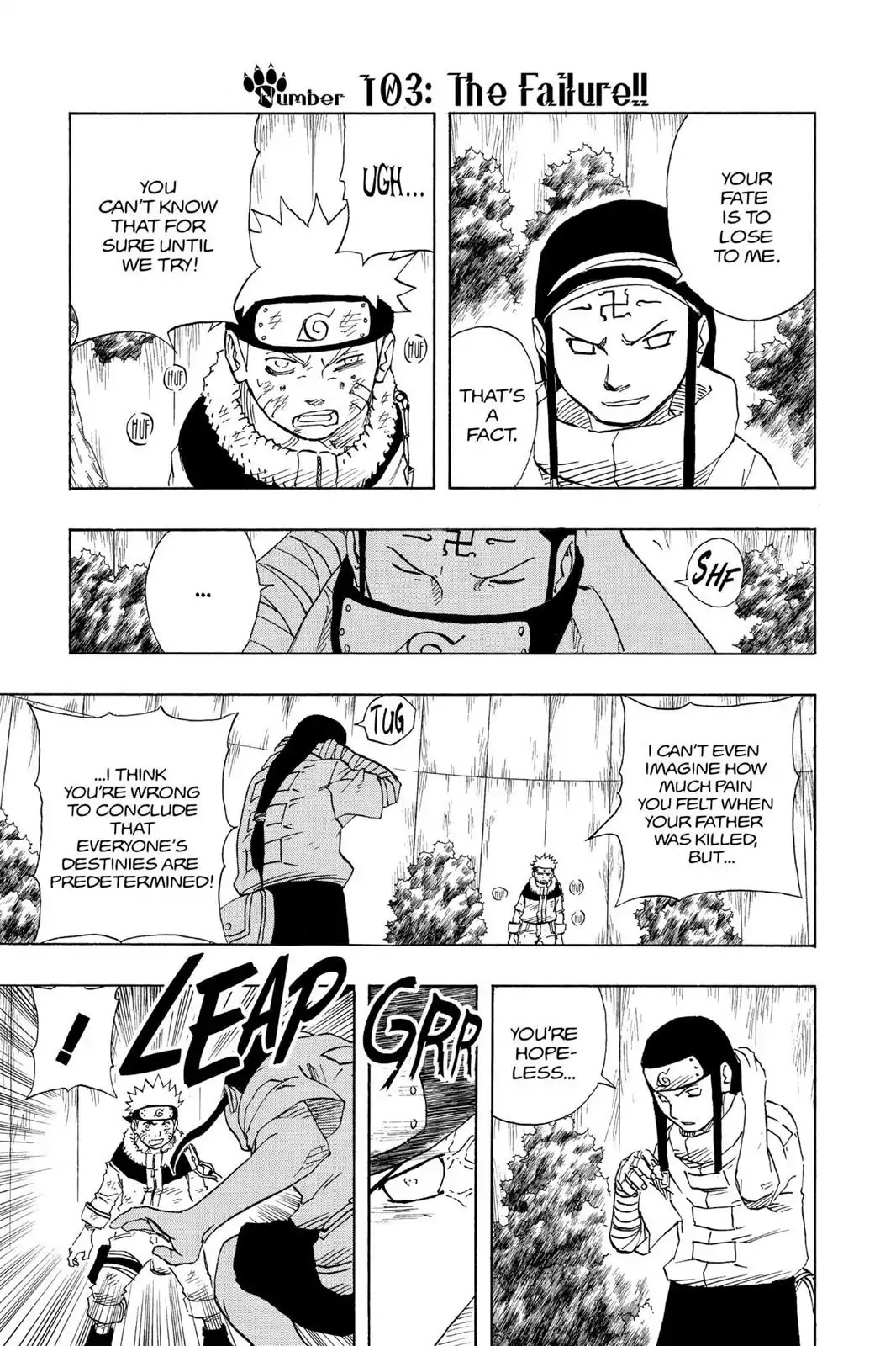 Naruto Chapter 103 page 1 - Chapter 103: The Failure!!