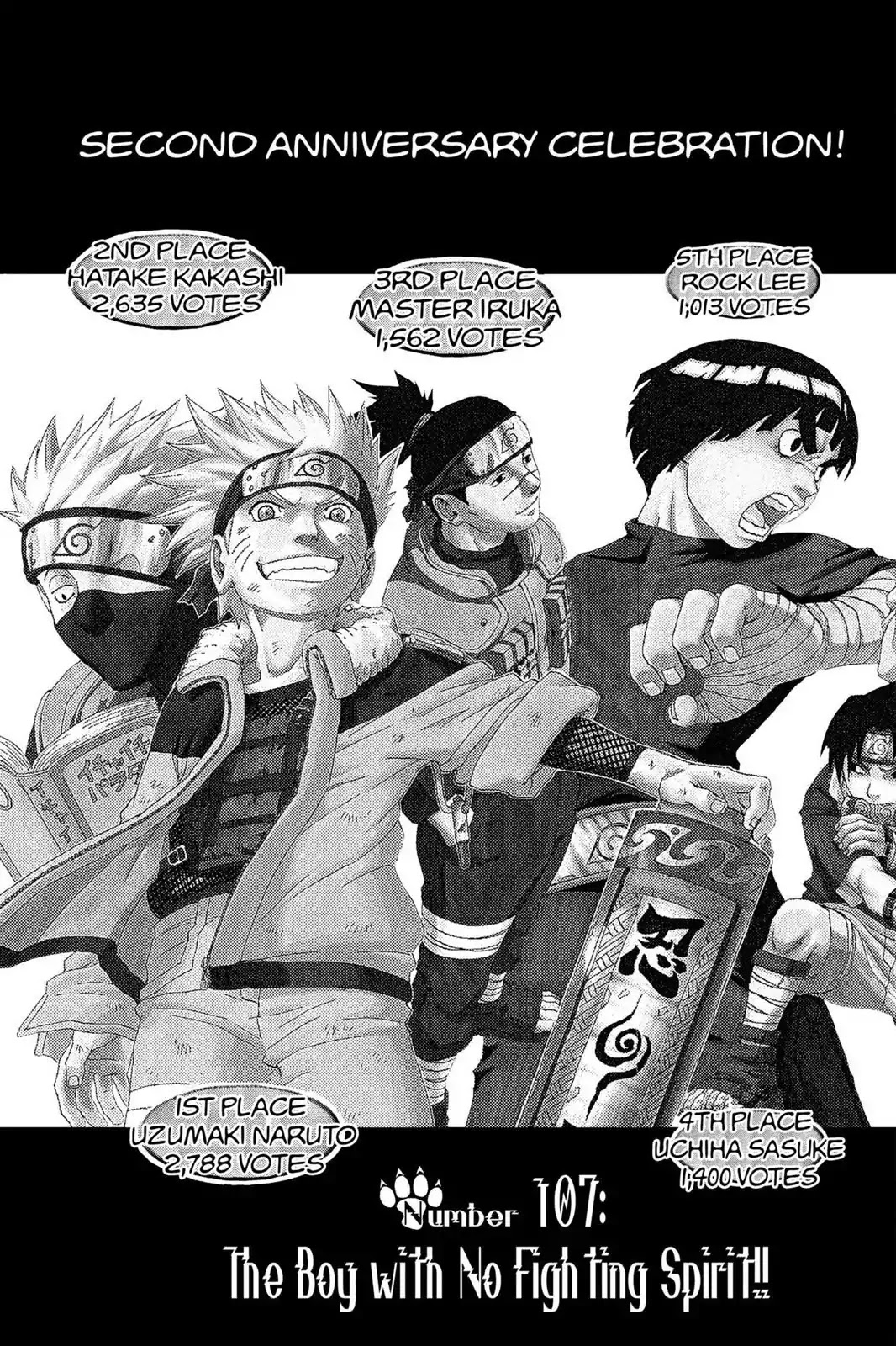Naruto Chapter 107 page 2 - Chapter 107: The Boy with No Fighting Spirit!!