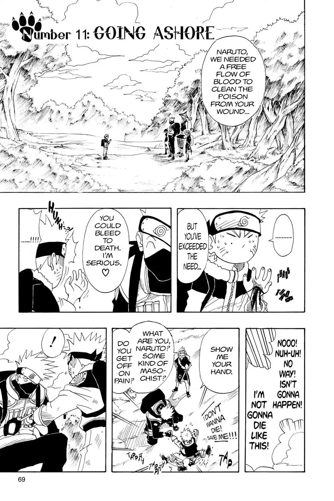Naruto Chapter 11 page 1 - Chapter 11: Going Ashore