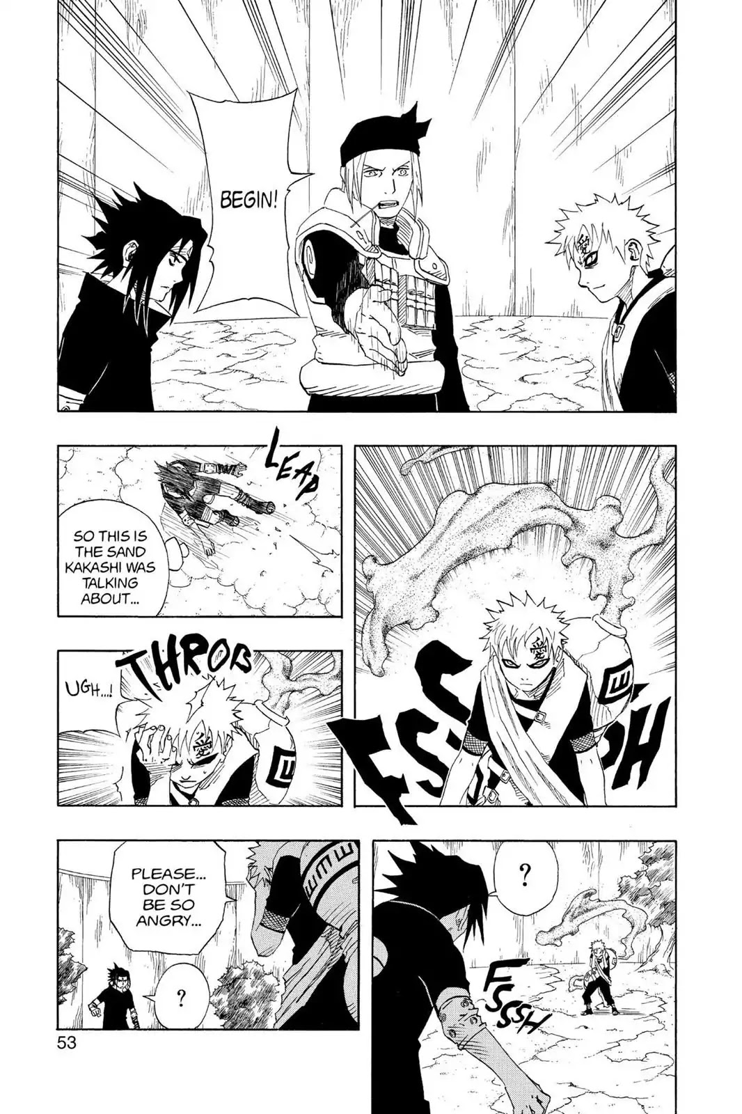 Naruto Chapter 111 page 7 - Chapter 111: Sasuke Vs. Gaara!!!