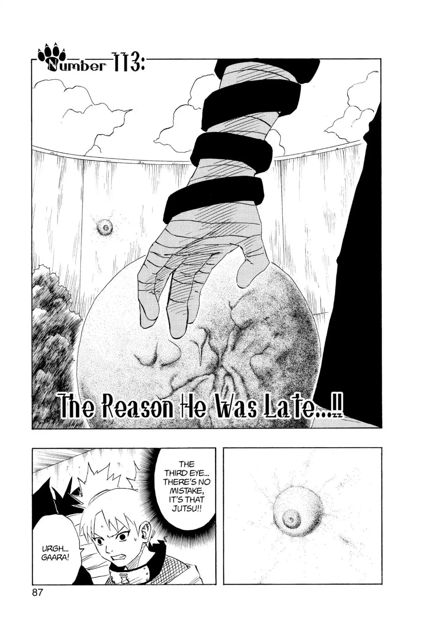 Naruto Chapter 113 page 1 - Chapter 113: The Reason He Was Late...!!!