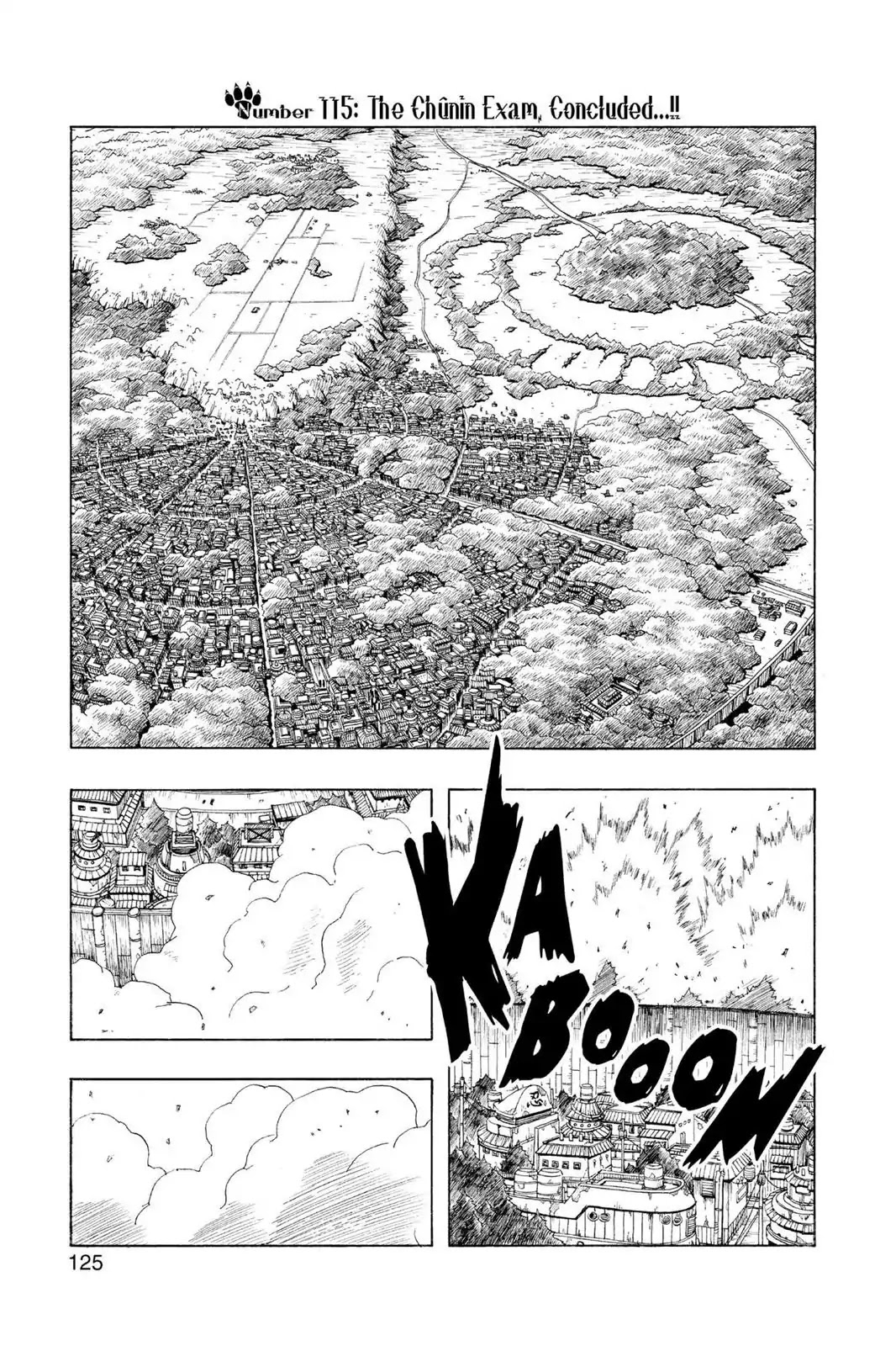 Naruto Chapter 115 page 1 - Chapter 115: The Chunin Exam, Concluded...!!