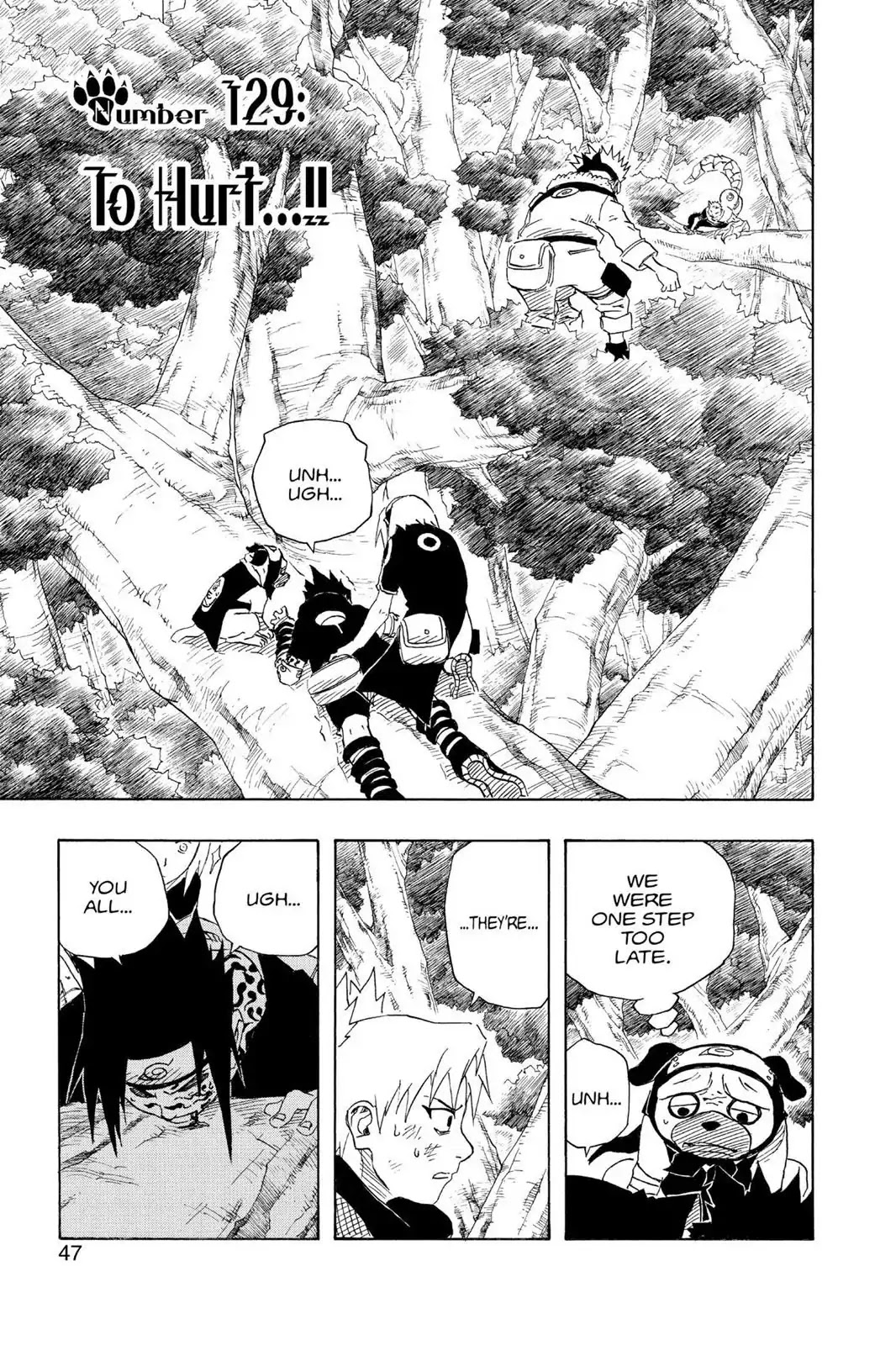 Naruto Chapter 129 page 1 - Chapter 129: To Hurt...!!