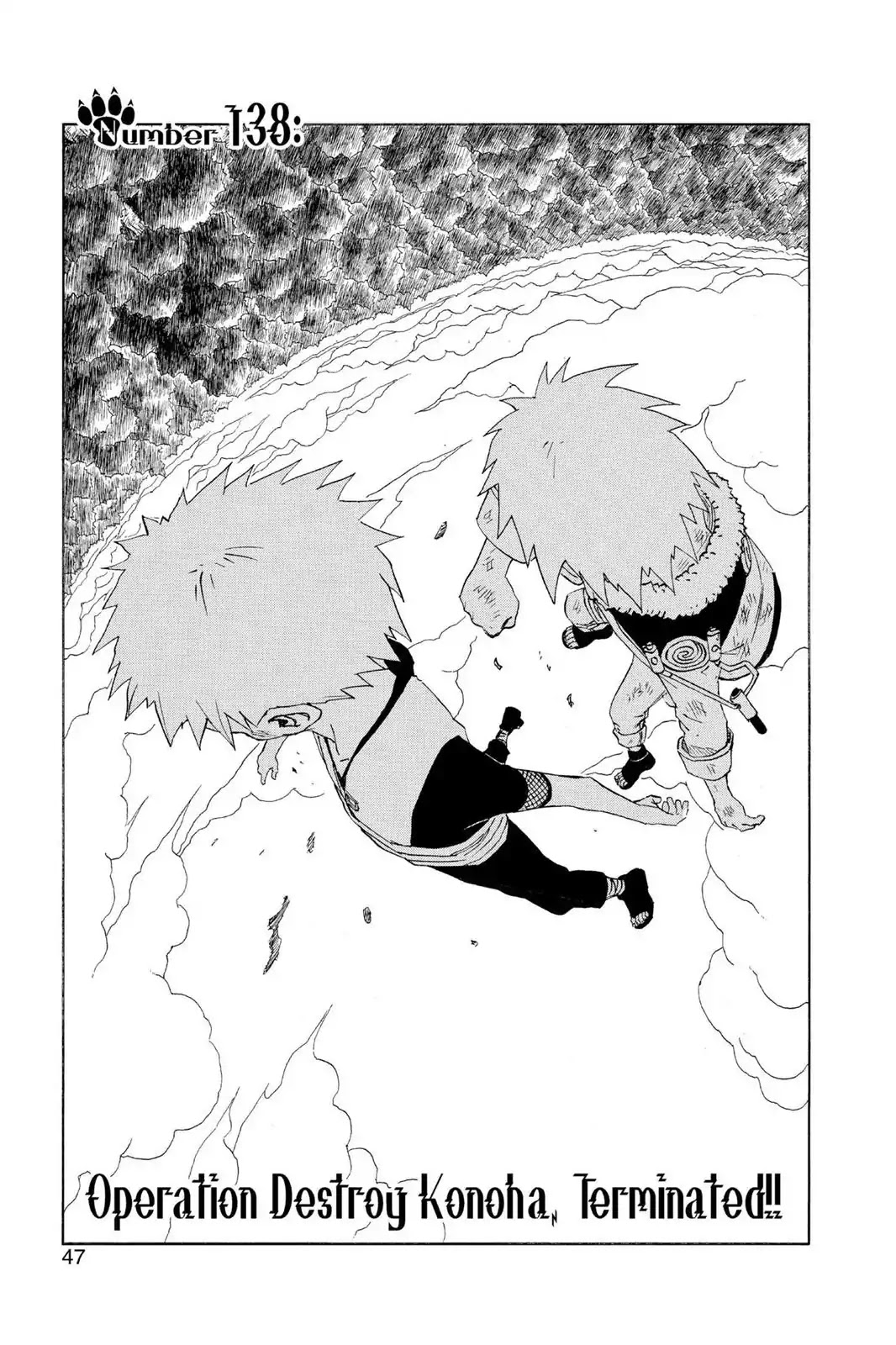 Naruto Chapter 138 page 1 - Chapter 138: Operation Destroy Konoha, Terminated!!