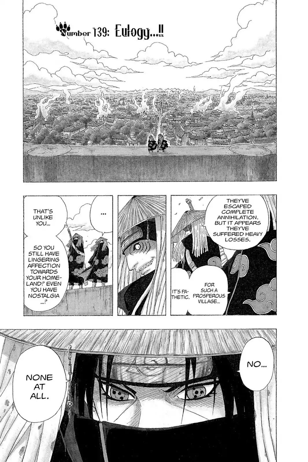 Naruto Chapter 139 page 1 - Chapter 139: Eulogy...!!