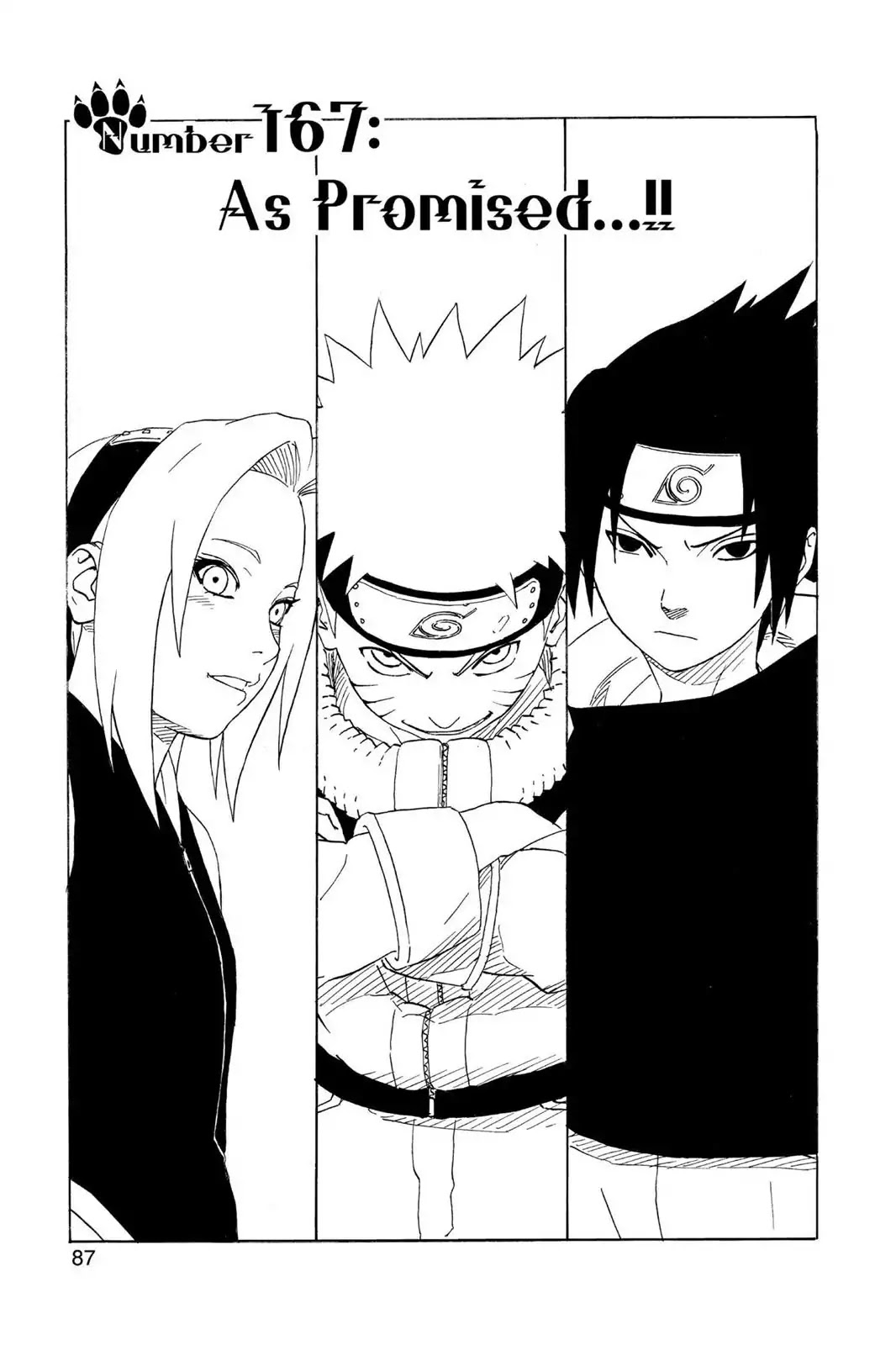 Naruto Chapter 167 page 1 - Chapter 167: As Promised...!!