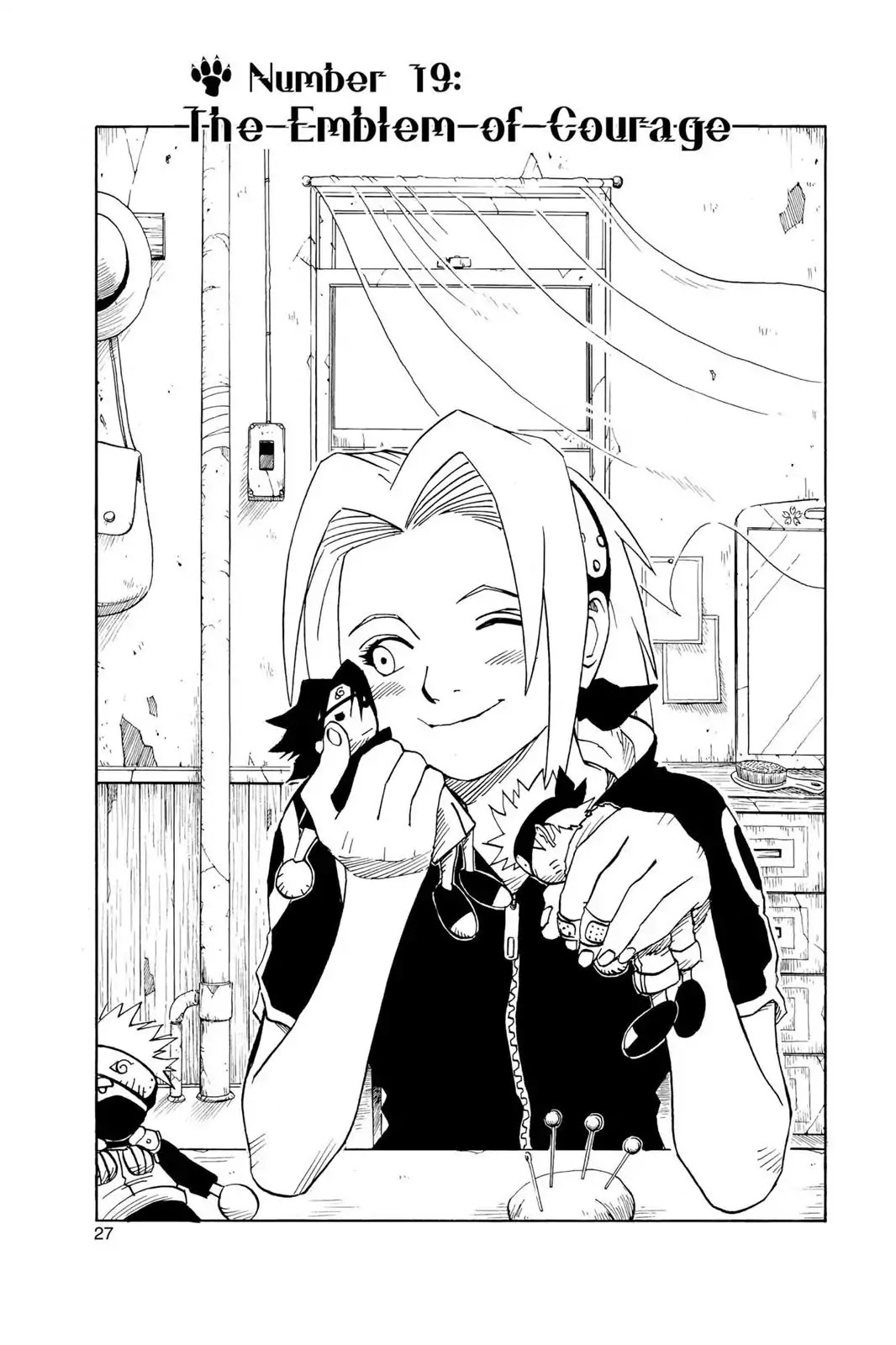 Naruto Chapter 19 page 1 - Chapter 19: The Emblem Of Courage