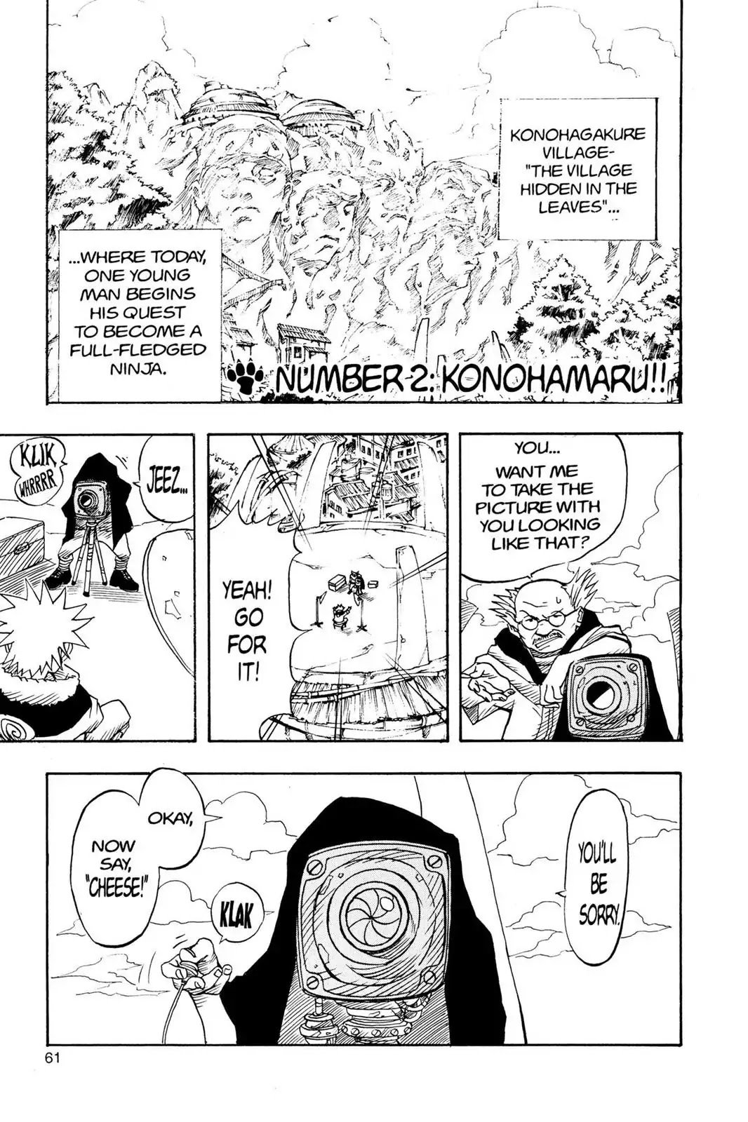 Naruto Chapter 2 page 1 - Chapter 2: Konohamaru