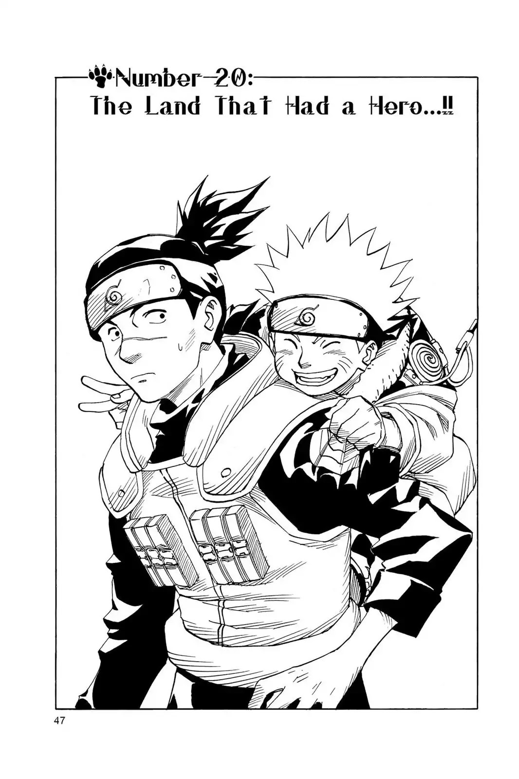 Naruto Chapter 20 page 1 - Chapter 20: The Land That Had A Hero...!!