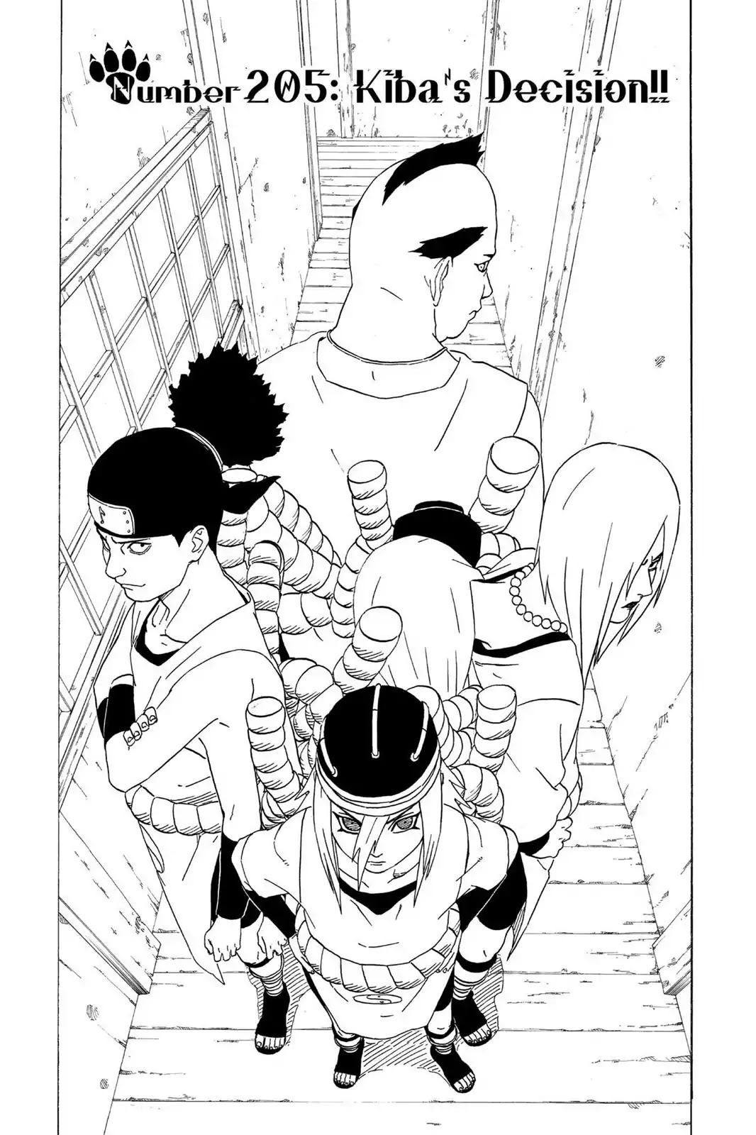 Naruto Chapter 205 page 1 - Chapter 205: Kiba's Decision!!