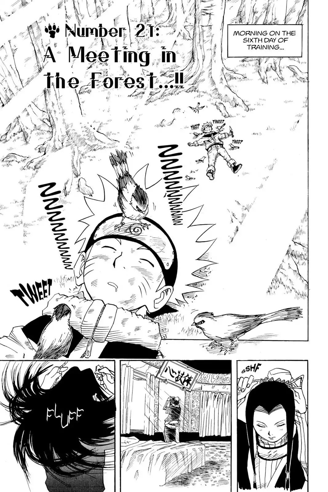 Naruto Chapter 21 page 1 - Chapter 21: A Meeting In The Forest...!!