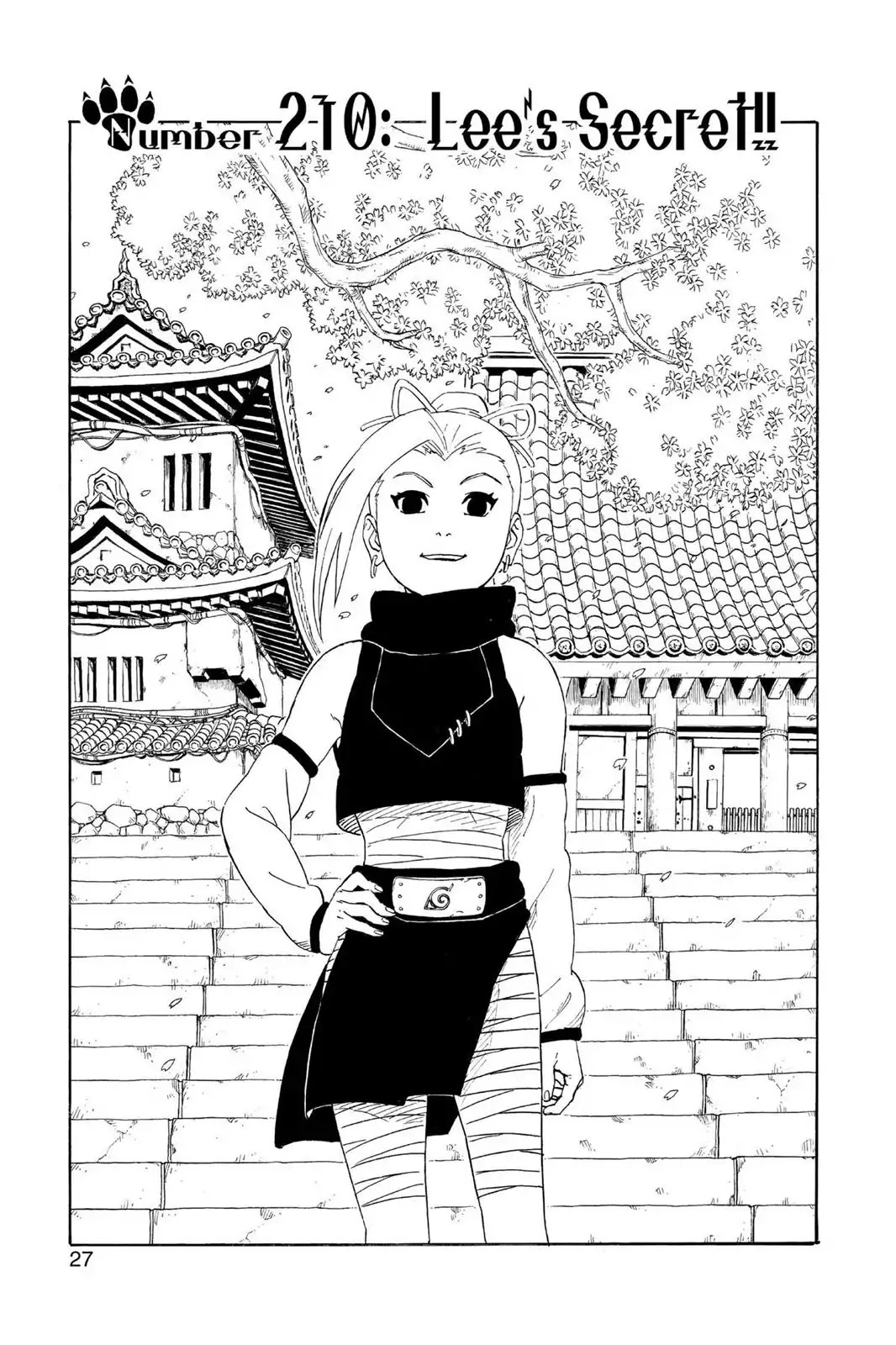 Naruto Chapter 210 page 1 - Chapter 210: Lee's Secret!!