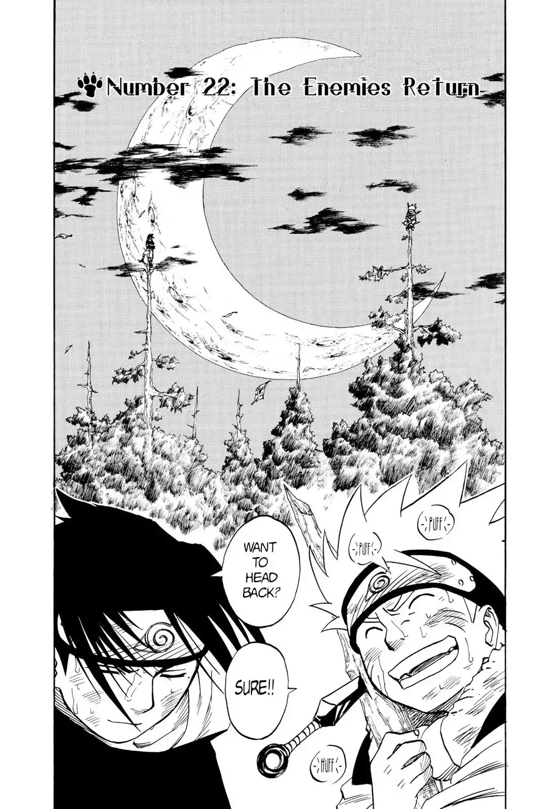 Naruto Chapter 22 page 1 - Chapter 22: The Enemies Return
