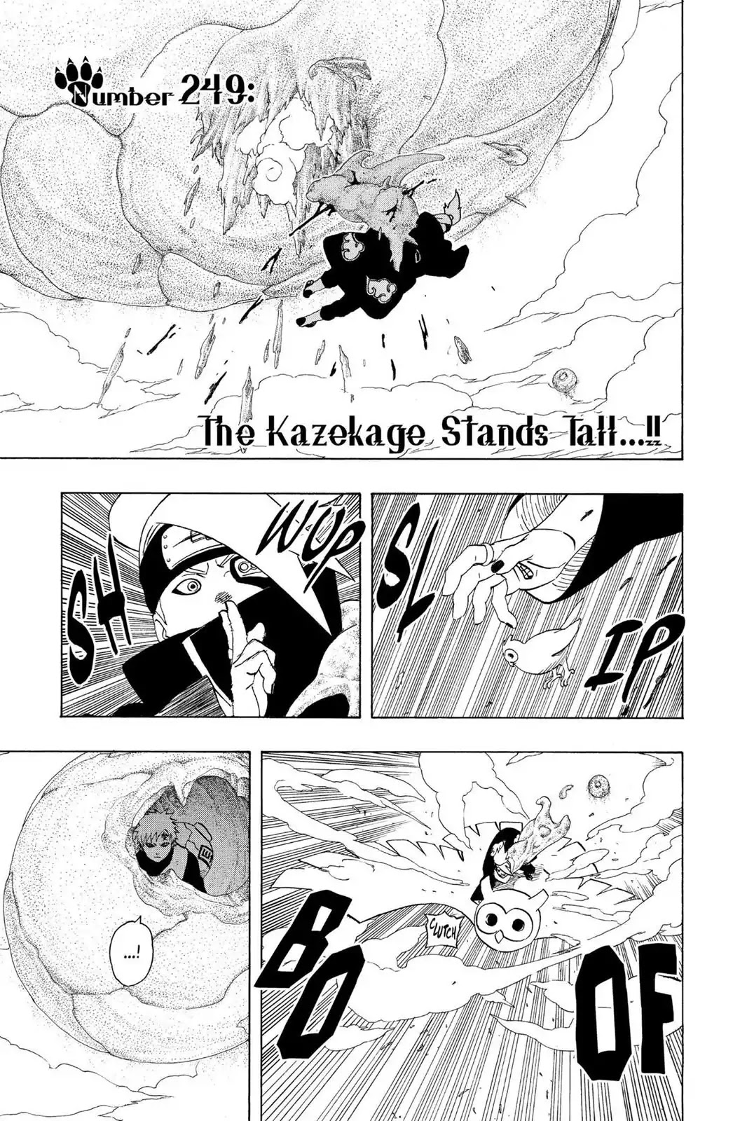 Naruto Chapter 249 page 1 - Chapter 249: The Kazekage Stands Tall...!!