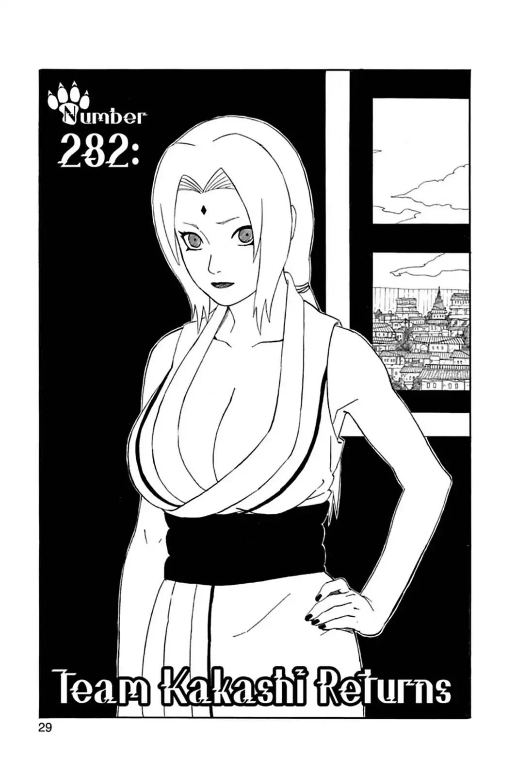 Naruto Chapter 282 page 1 - Chapter 282: Team Kakashi Returns