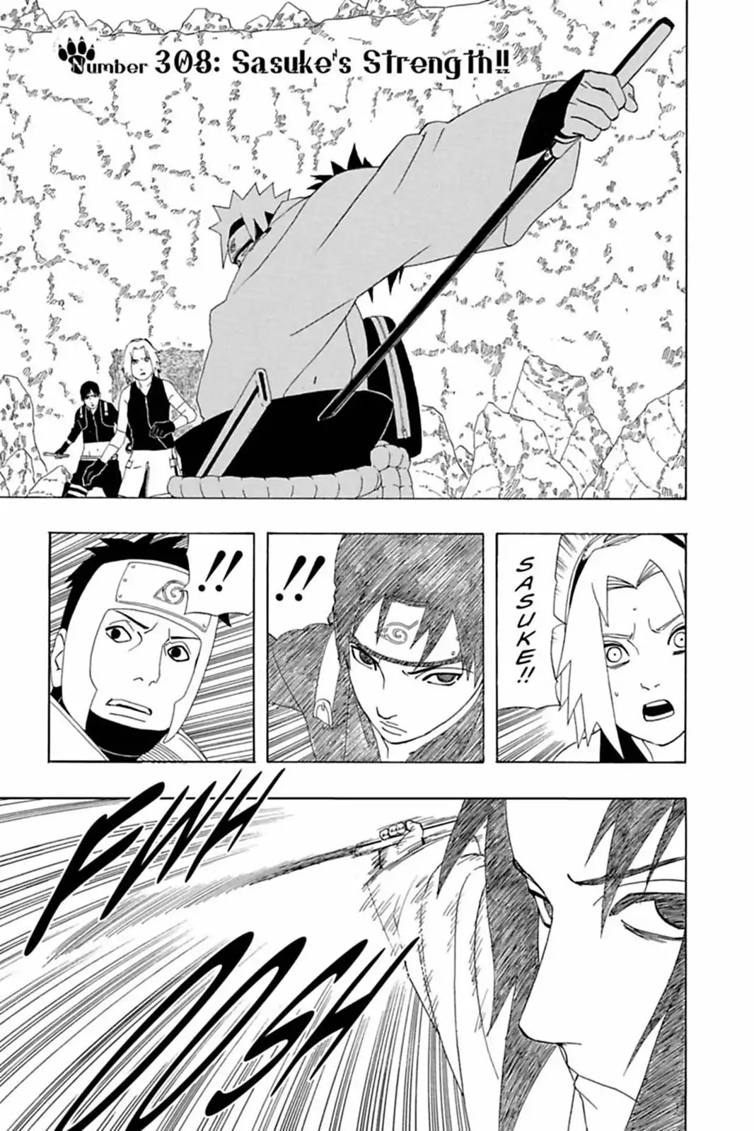 Naruto Chapter 308 page 1 - Chapter 308: Sasuke's Strength!!