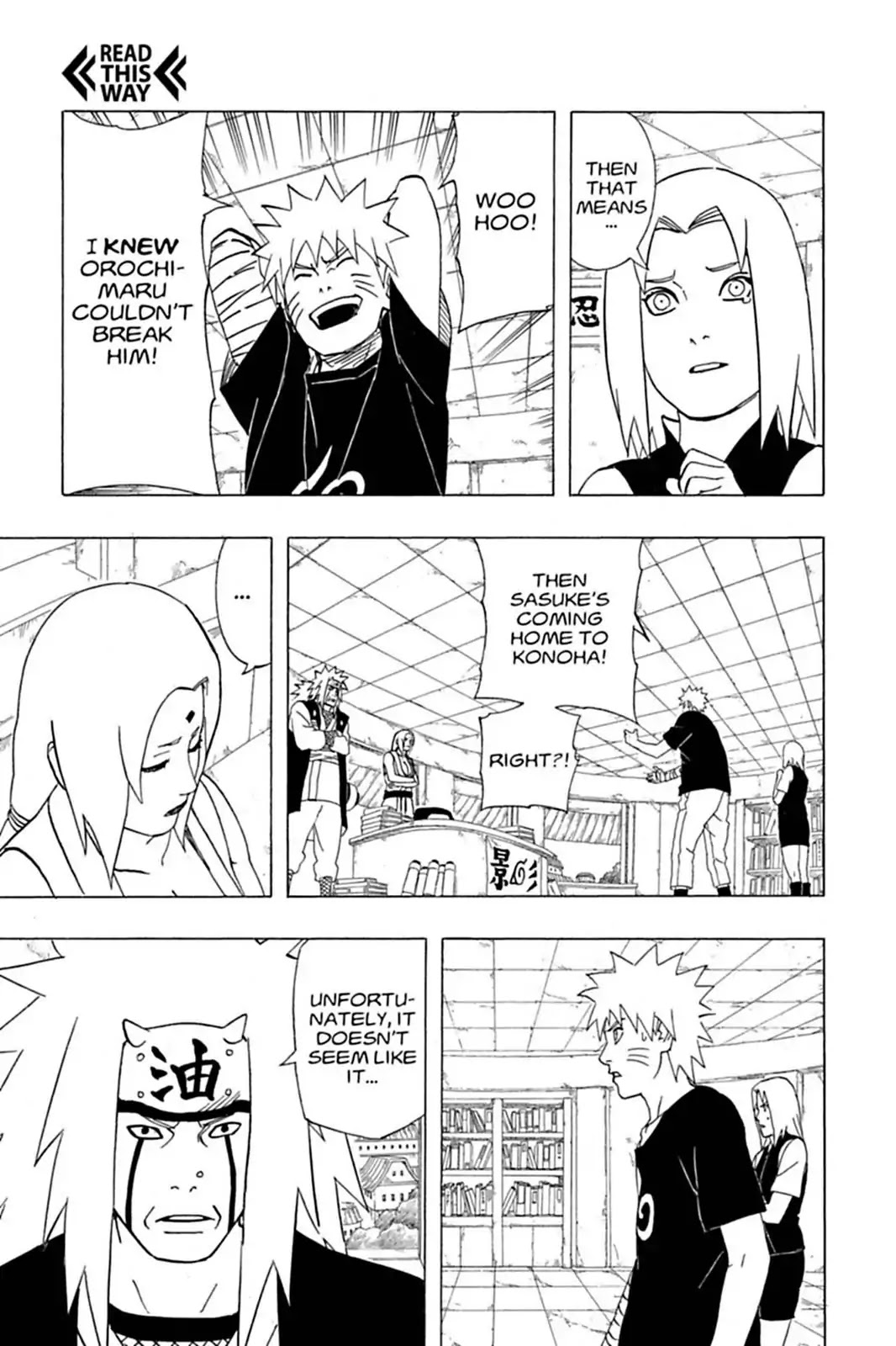 Naruto Chapter 350 page 14 - Chapter 350: News Of The Clash...!!