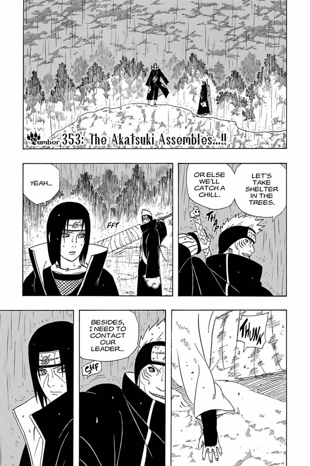 Naruto Chapter 353 page 1 - Chapter 353: The Akatsuki Assembles...!!