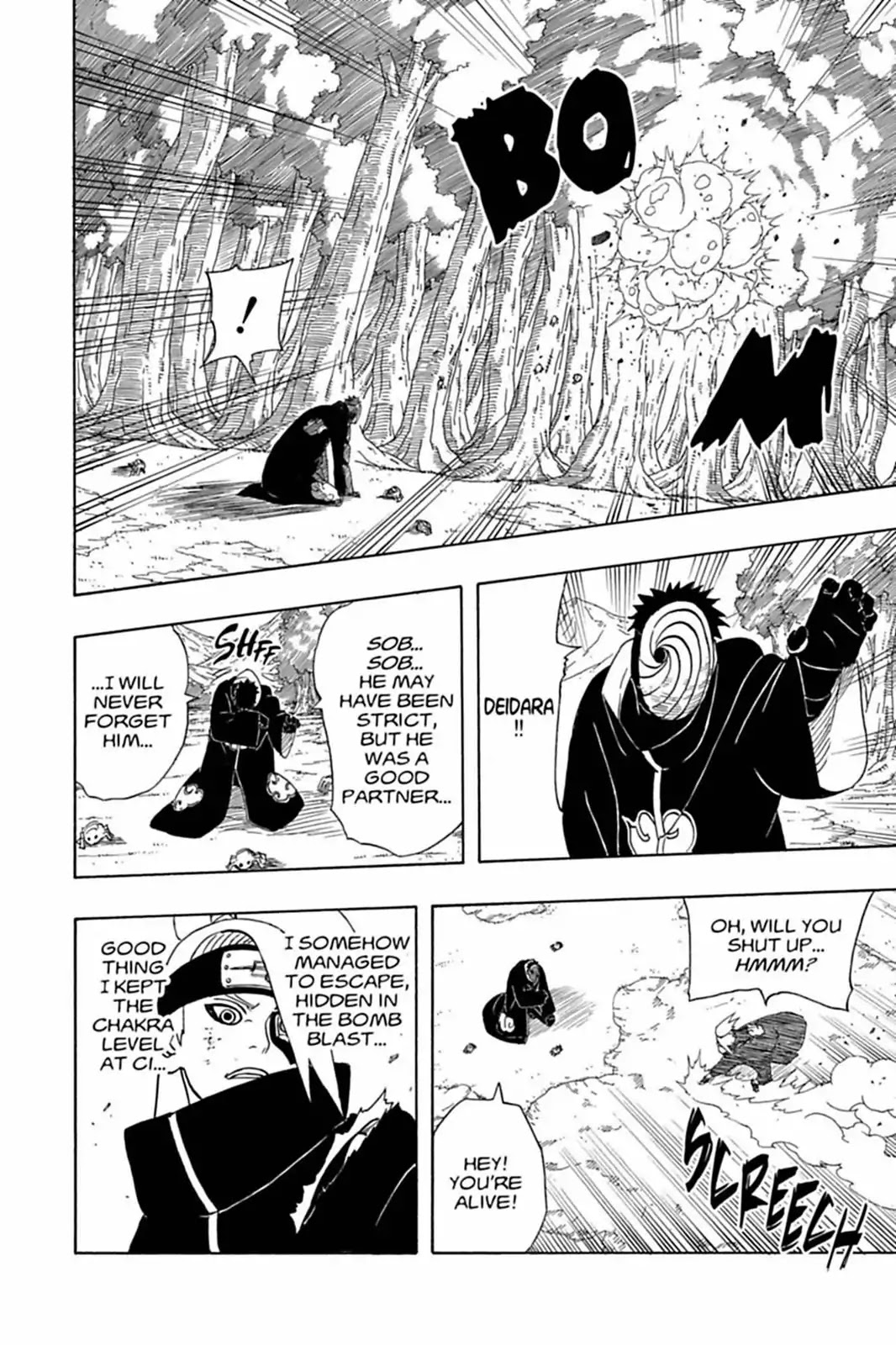 Naruto Chapter 357 page 14 - Chapter 357: Deidara Vs. Sasuke!!