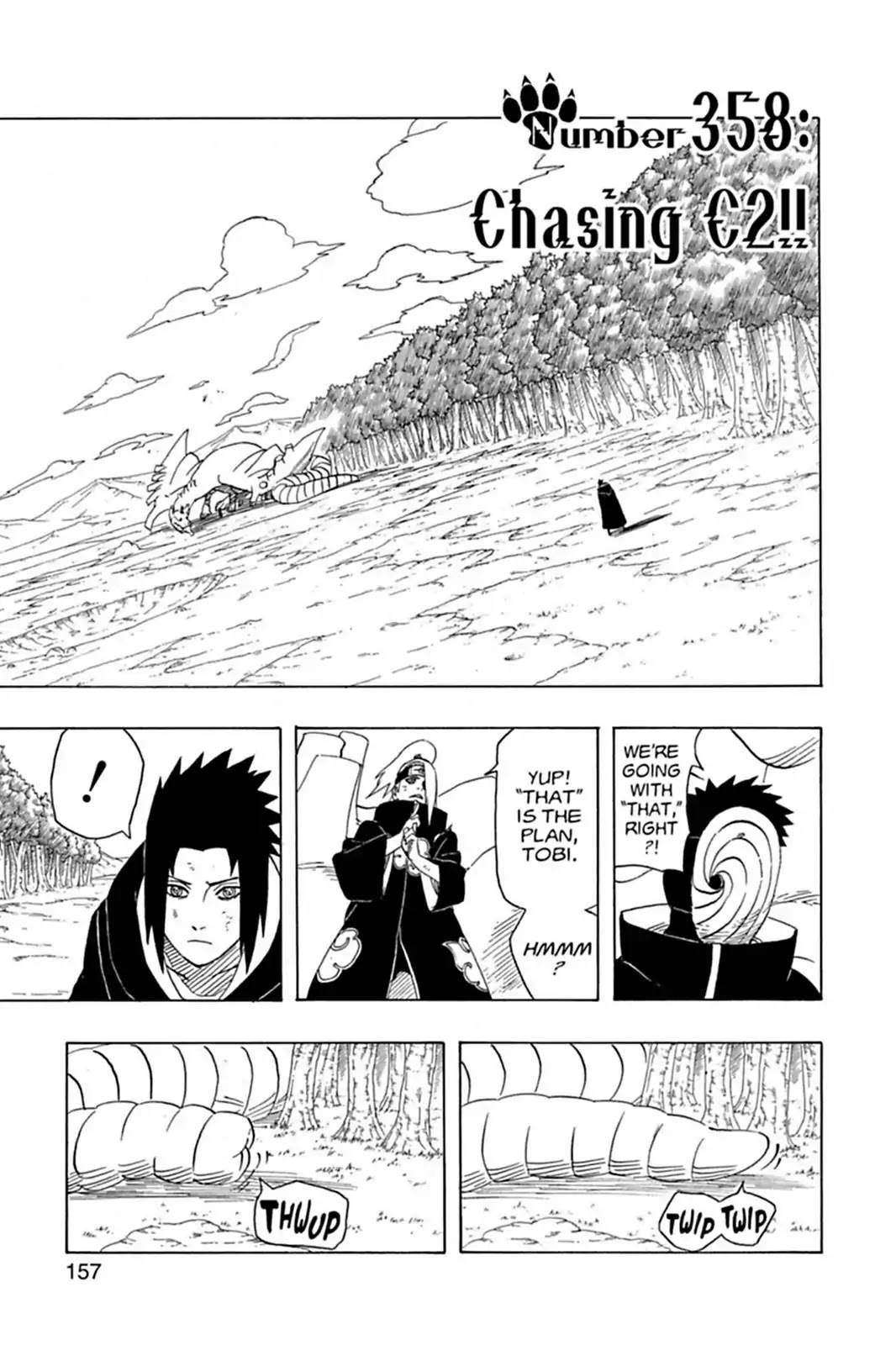 Naruto Chapter 358 page 1 - Chapter 358: Chasing C2!!