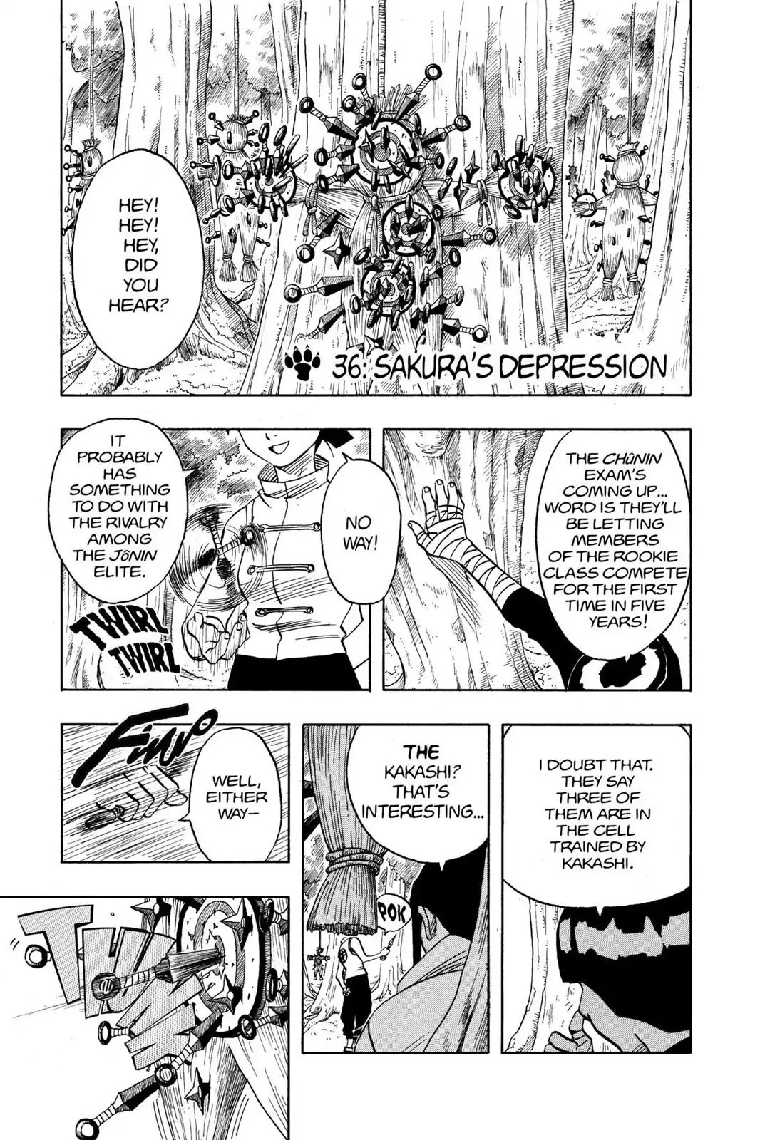 Naruto Chapter 36 page 1 - Chapter 36: Sakura's Depression