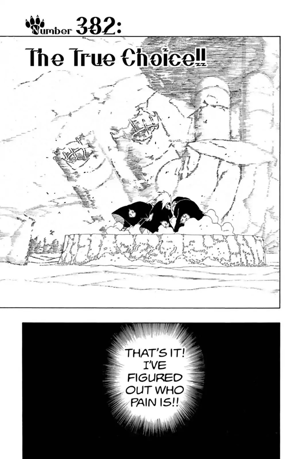 Naruto Chapter 382 page 1 - Chapter 382: The True Choice!!