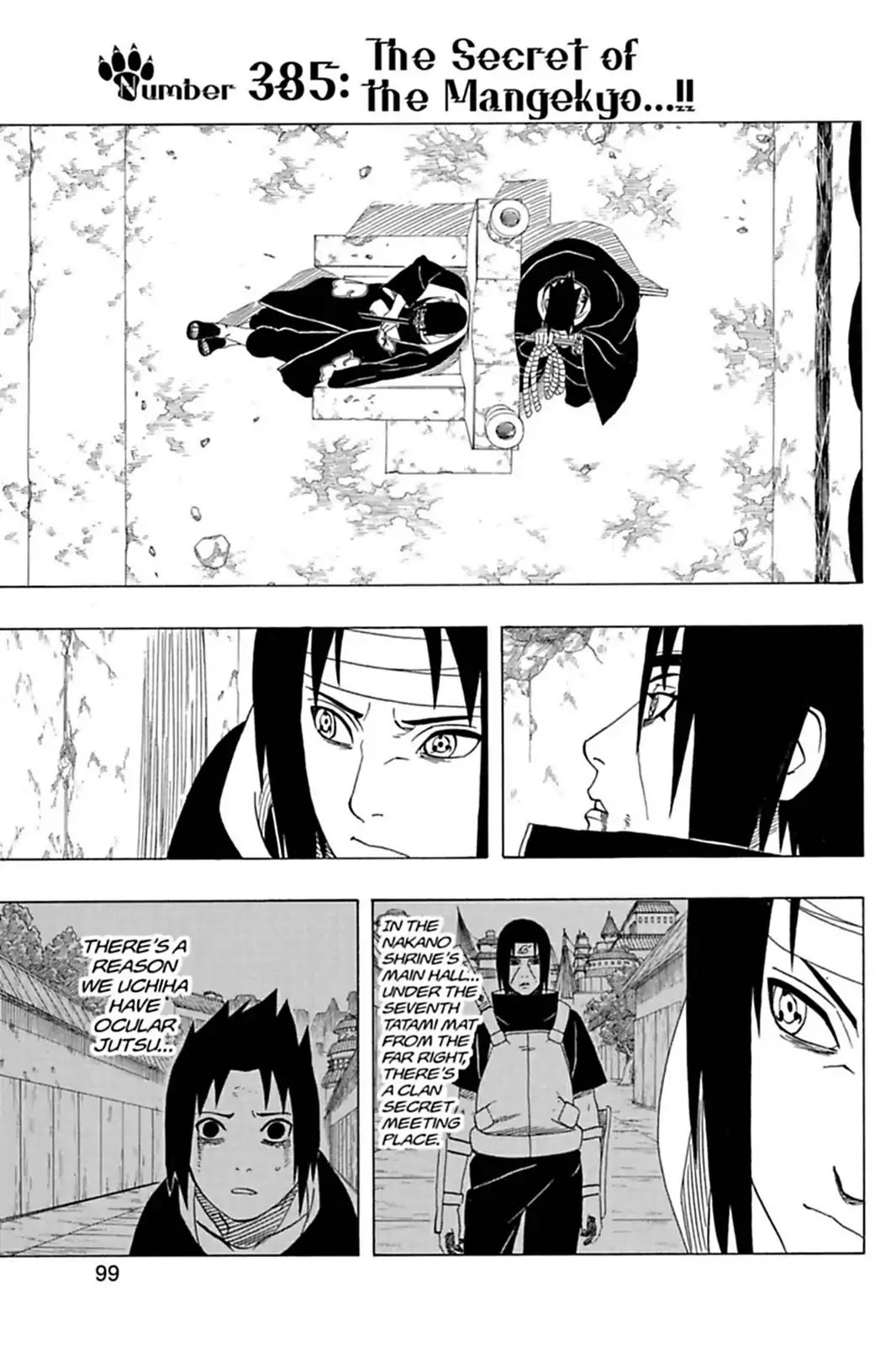 Naruto Chapter 385 page 1 - Chapter 385: The Secret Of Mangekyo!!