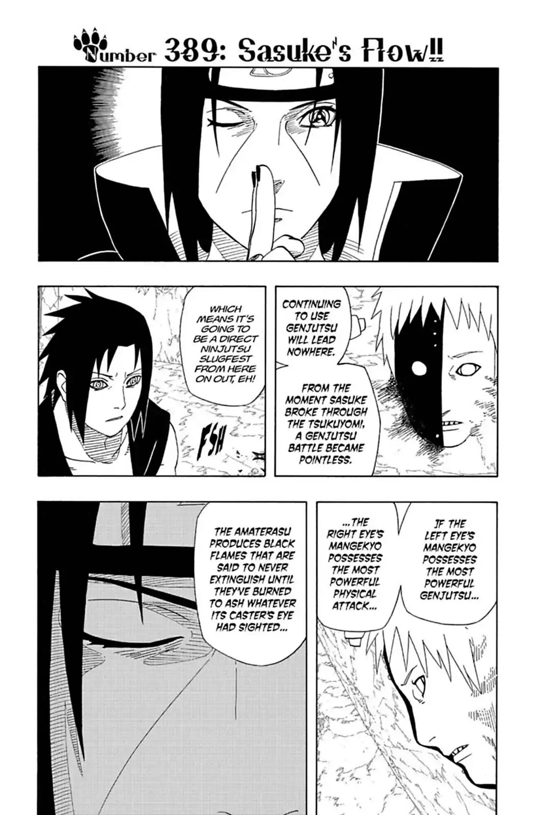 Naruto Chapter 389 page 1 - Chapter 389: Sasuke's Flow!!