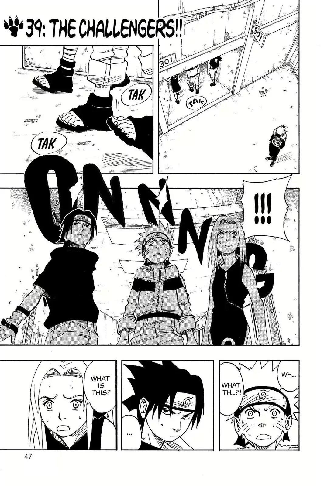 Naruto Chapter 39 page 1 - Chapter 39: The Challengers!!