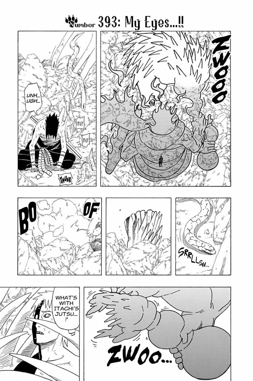 Naruto Chapter 393 page 1 - Chapter 393: My Eyes...!!