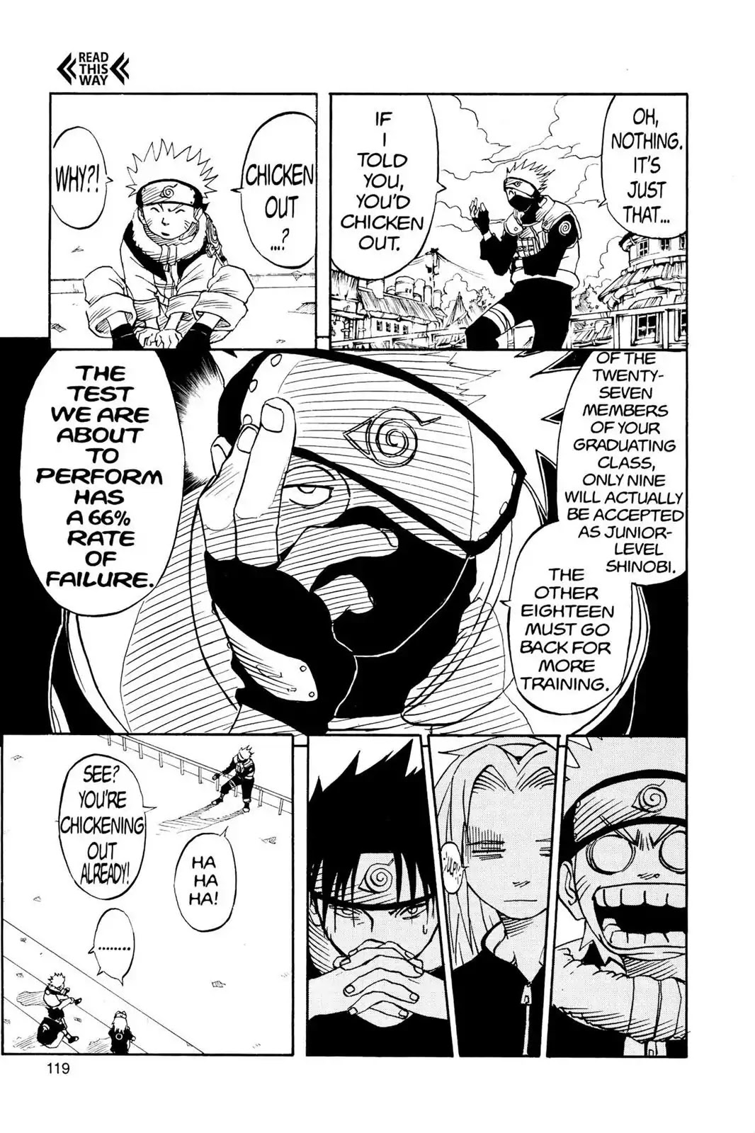Naruto Chapter 4 page 11 - Chapter 4: Hatake Kakashi!!