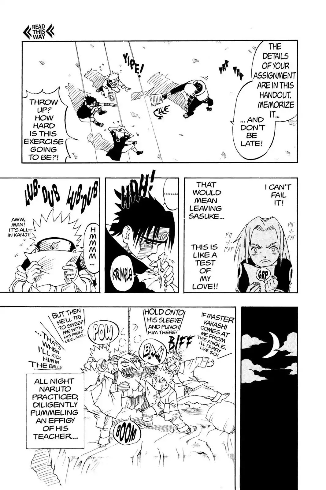Naruto Chapter 4 page 13 - Chapter 4: Hatake Kakashi!!