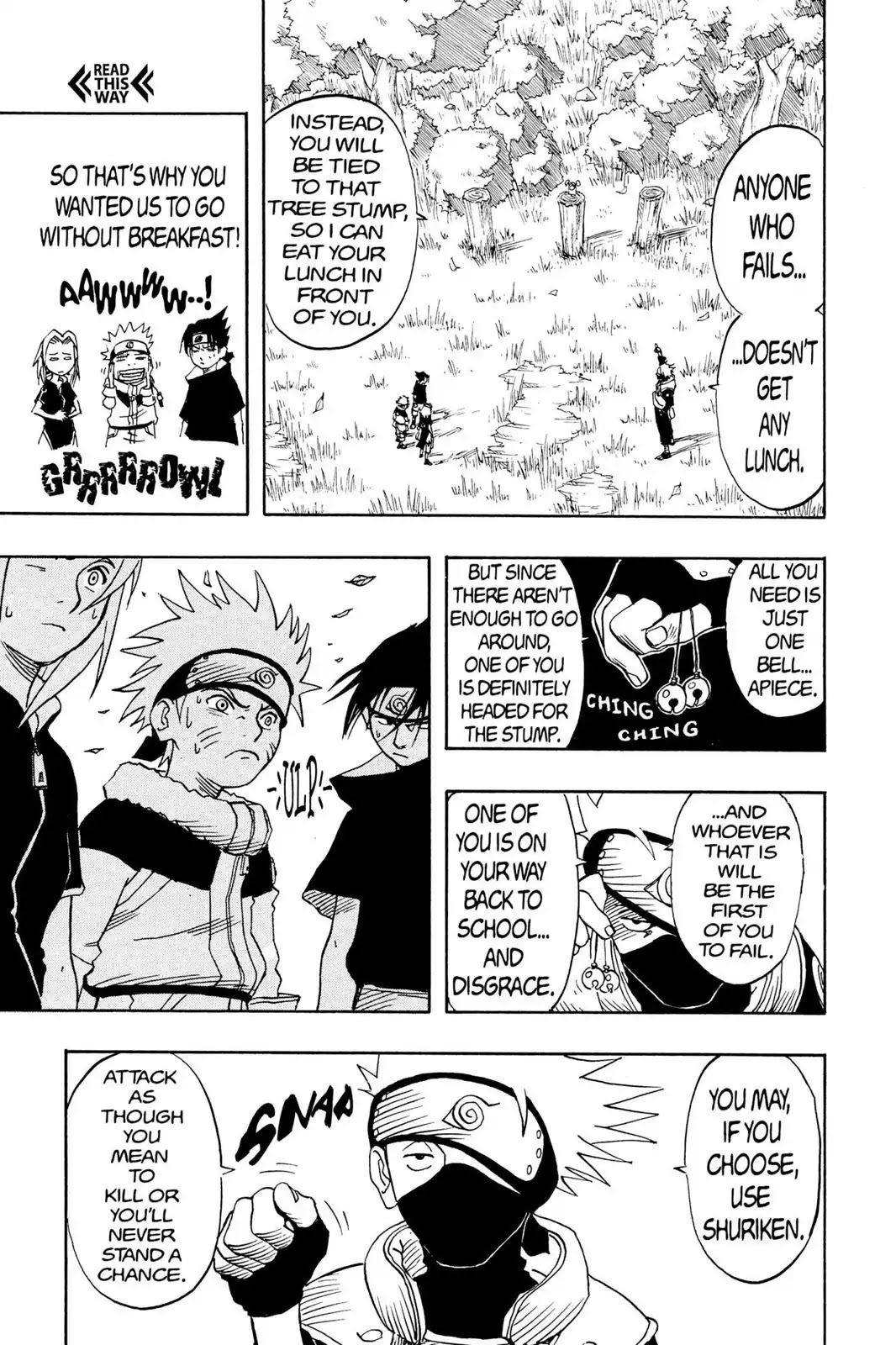 Naruto Chapter 4 page 15 - Chapter 4: Hatake Kakashi!!