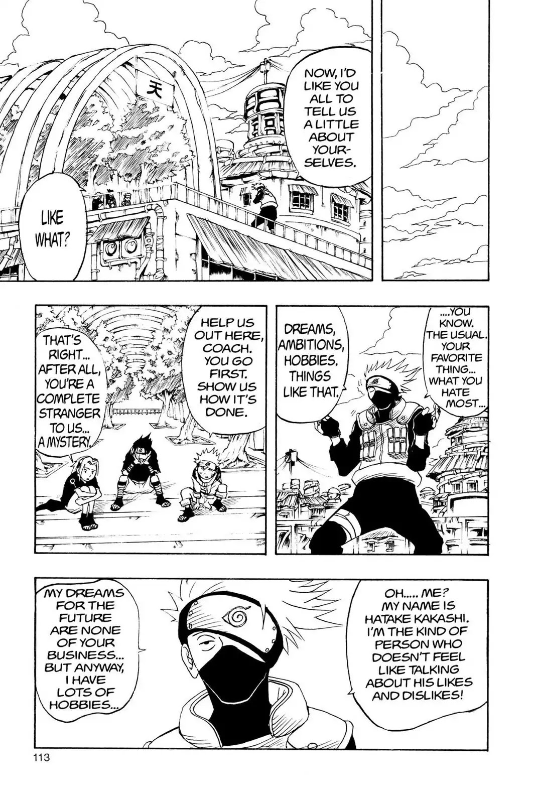 Naruto Chapter 4 page 5 - Chapter 4: Hatake Kakashi!!