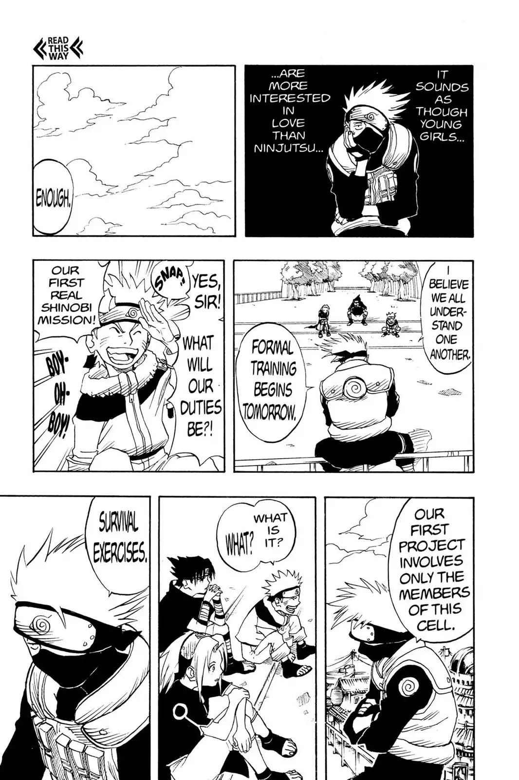 Naruto Chapter 4 page 9 - Chapter 4: Hatake Kakashi!!